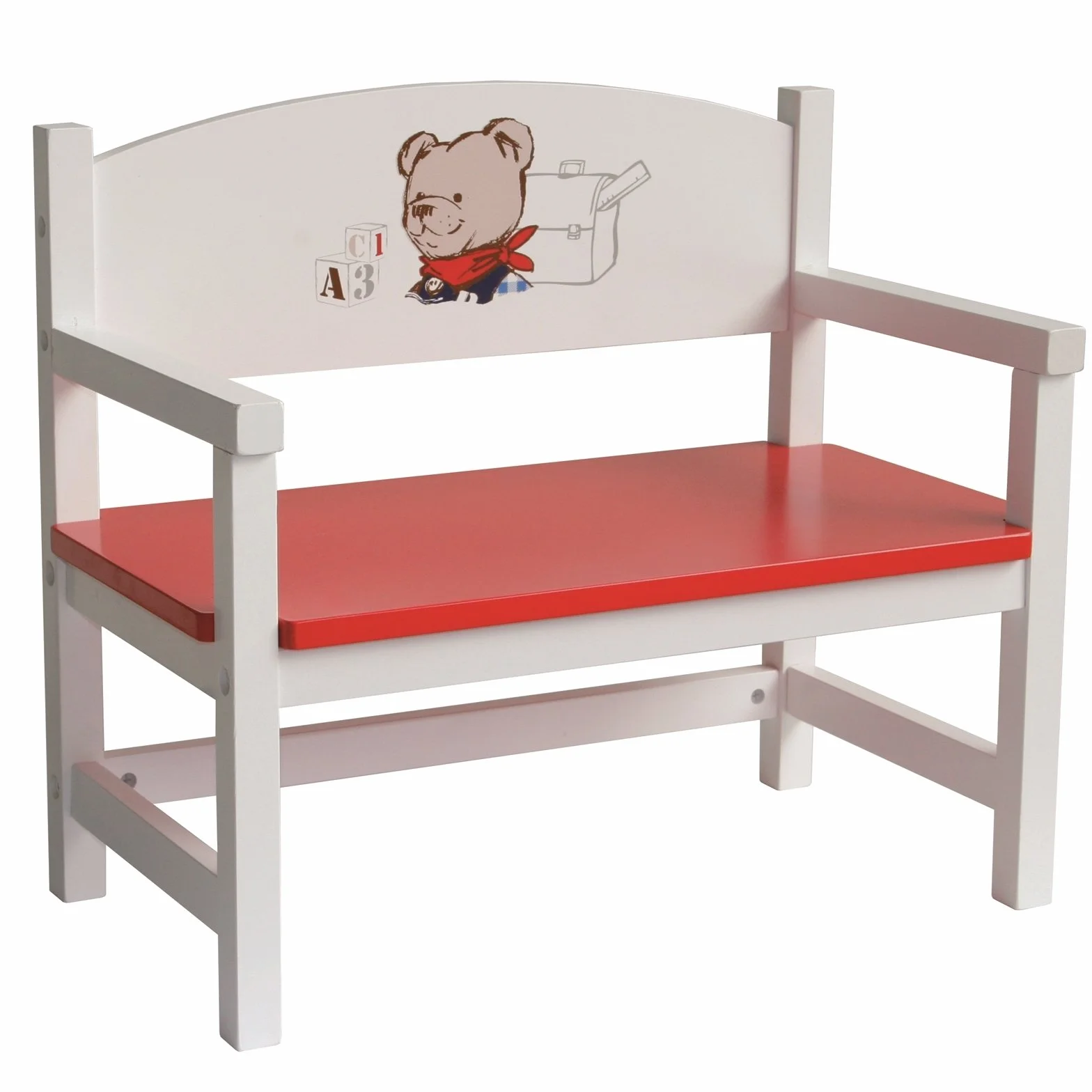 roba Banquito para muñecas Teddy College lacado blanco accesorio