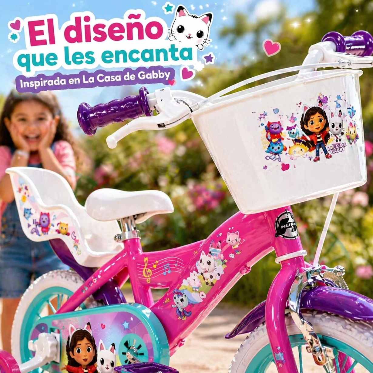 TOIMSA Gabby's Dollhouse Kinderfahrrad Rosa Small