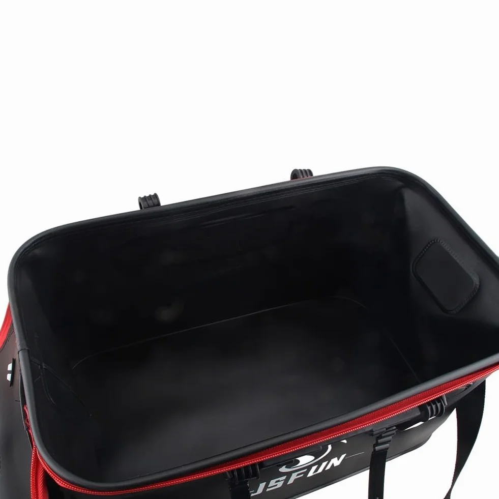 Cubo de pesca plegable EVA portátil 30 cm con cubierta de malla y correa ajustable