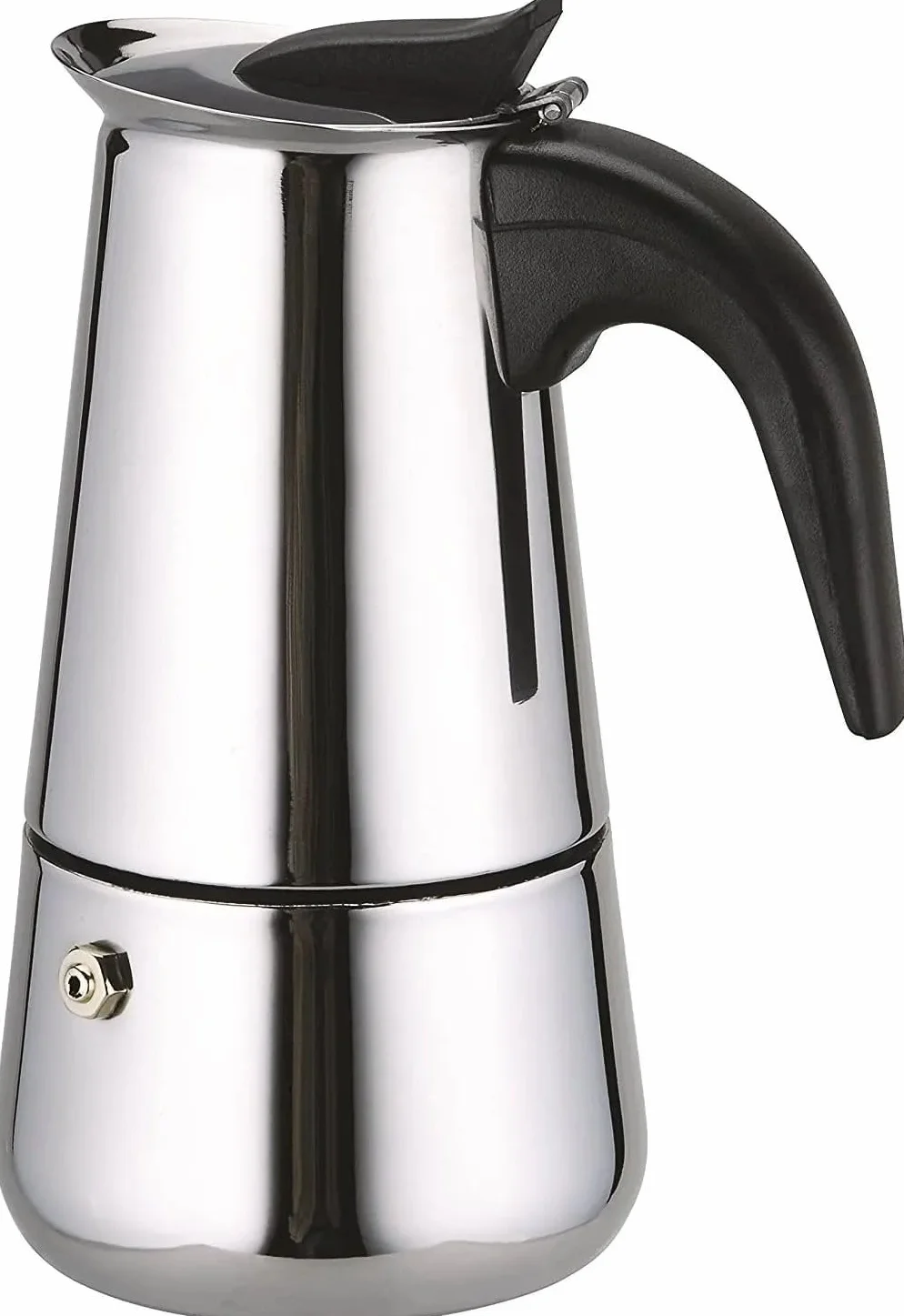 Cafetera Italiana en acero inoxidable para espresso 9 TAZAS 450 ML Compatible con gas, vitrocerámica y induccion, Uso doméstico y oficina. Cafetera Moka (9TAZAS 450ML)