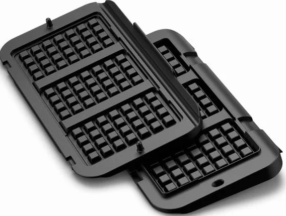 Tefal XA7348 - Placas para gofres OptiGrill 4 en 1 y 2 en 1 XL, preparación de gofres belgas, aluminio fundido a presión, revestimiento antiadherente, apto para lavavajillas, color negro