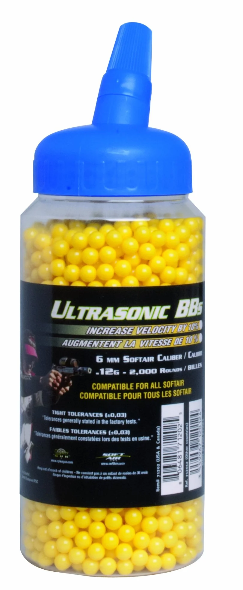 Taurus Softair BB's 0,12 g Kal. 6mm 2.000 Stück - Balines de plástico para Airsoft Amarillo