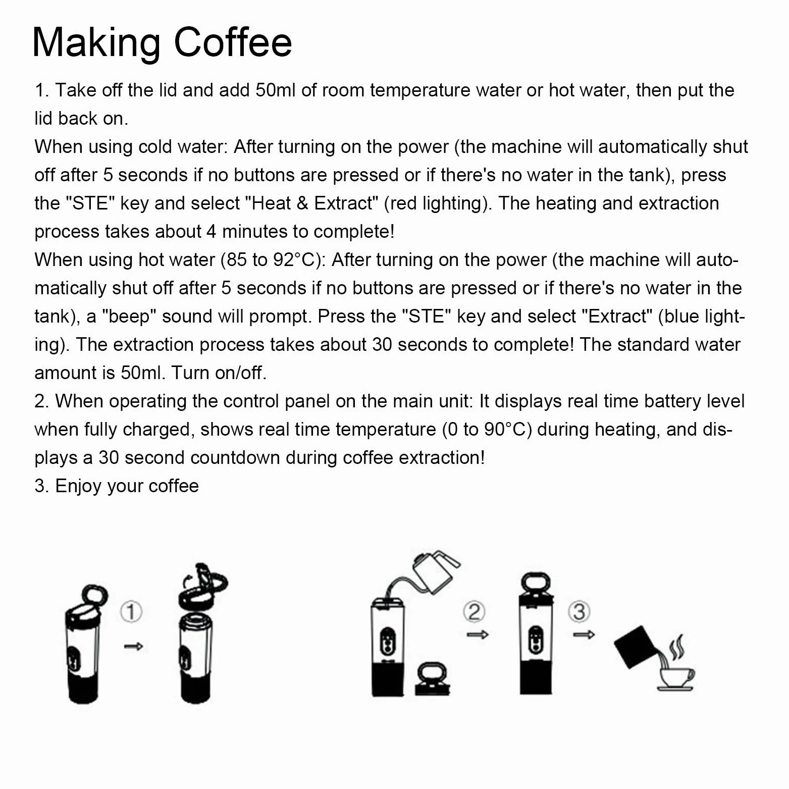 Cafetera Espresso Portátil, Cafetera a Presión de 21 Bares con Carga Tipo C y Batería de 7800mAh, para Cápsulas DolceGusto y Café Molido, para Viajes Camping Oficina (BLACK)