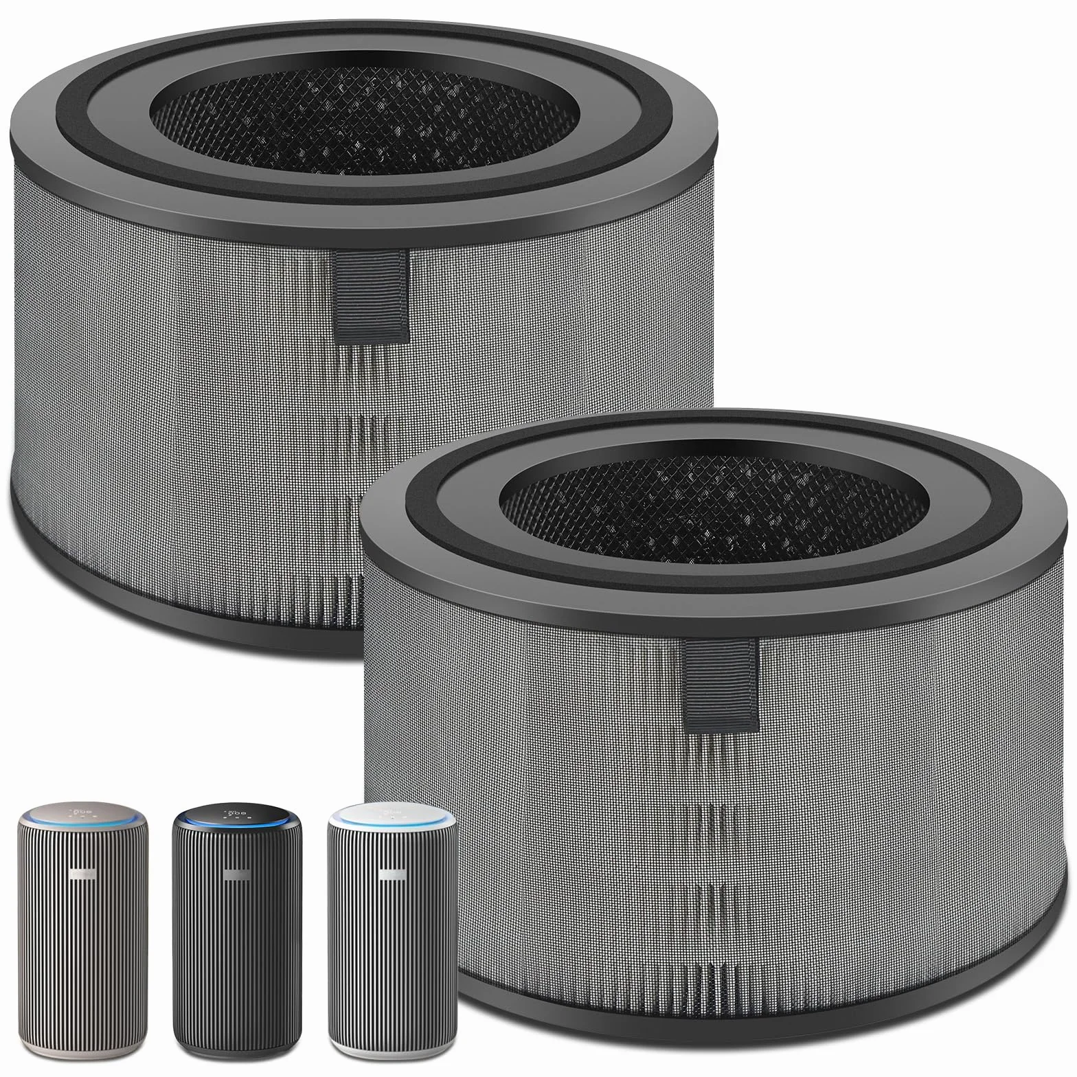 Laukowind Filtro para purificador de aire Philips serie 3200 y 4200, AC3210, AC3220, AC3221, AC4220 y AC4221, filtro de repuesto 3 en 1 HEPA NanoProtect+ carbón activo + capa de fibra (FY3200/30