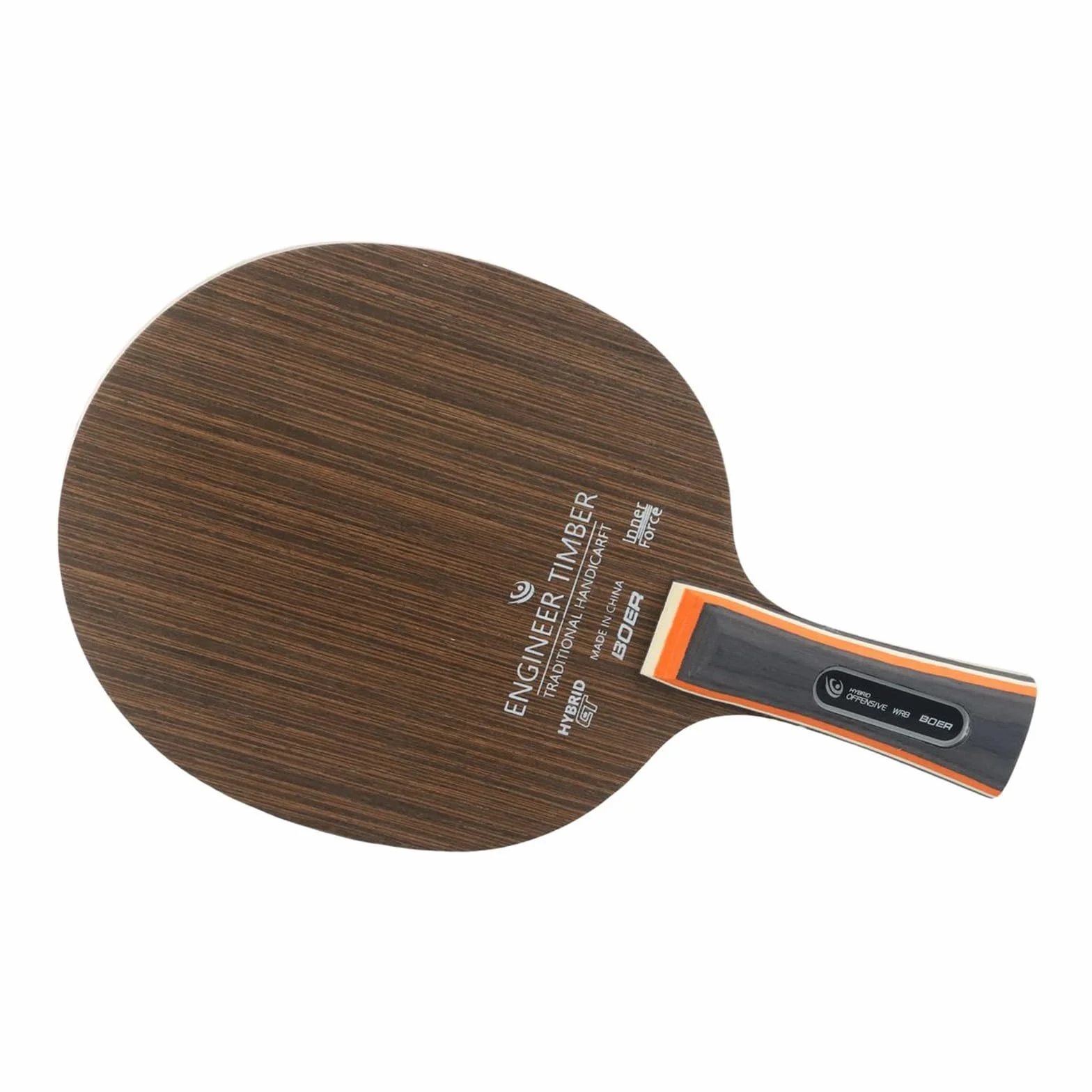 Hoja de tenis de mesa de madera de 5 capas, raqueta de agarre horizontal profesional