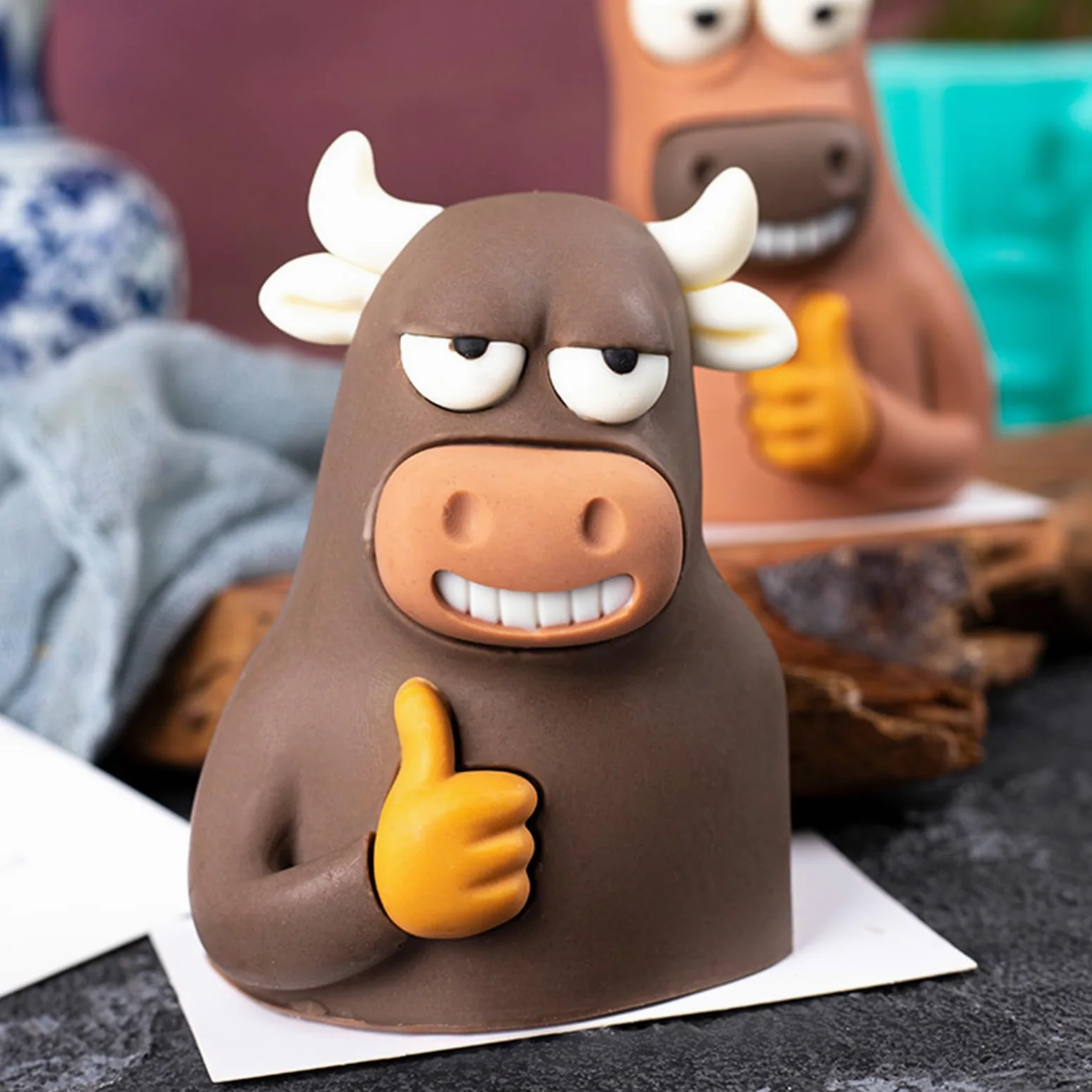 Moldes de Chocolate Antiadherentes Alimentario DIY | Moldes de Cupcake de Silicona con Forma de Dibujos Animados para Galletas, Fondant, Gelatina, Pudín, Postres, Jabón,