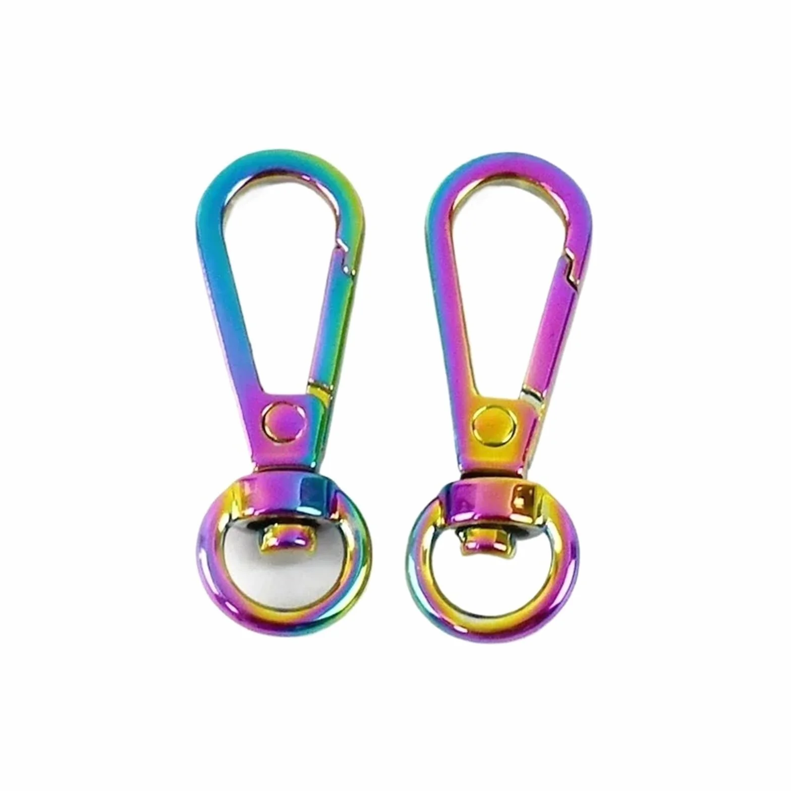 Ganchos De Metal Giratorio 5-30Pcs 8mm Bag Strap Metal Buckle Carabiner Keychain Swivel Lobster Clasp Webbing Belt Snap Hook DIY(Colored,8x38mm-30Pcs)