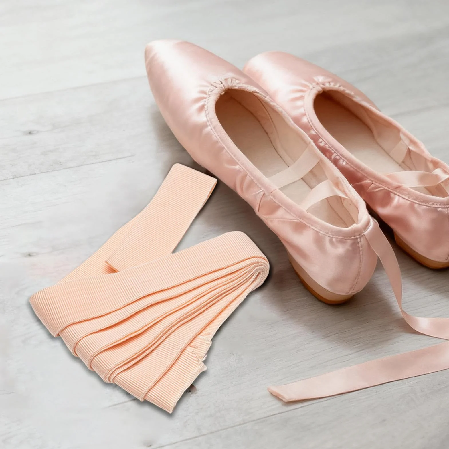 Cinta Elástica para Zapatillas de Punta - Accesorios de Ballet, Cinta de Satén Plana