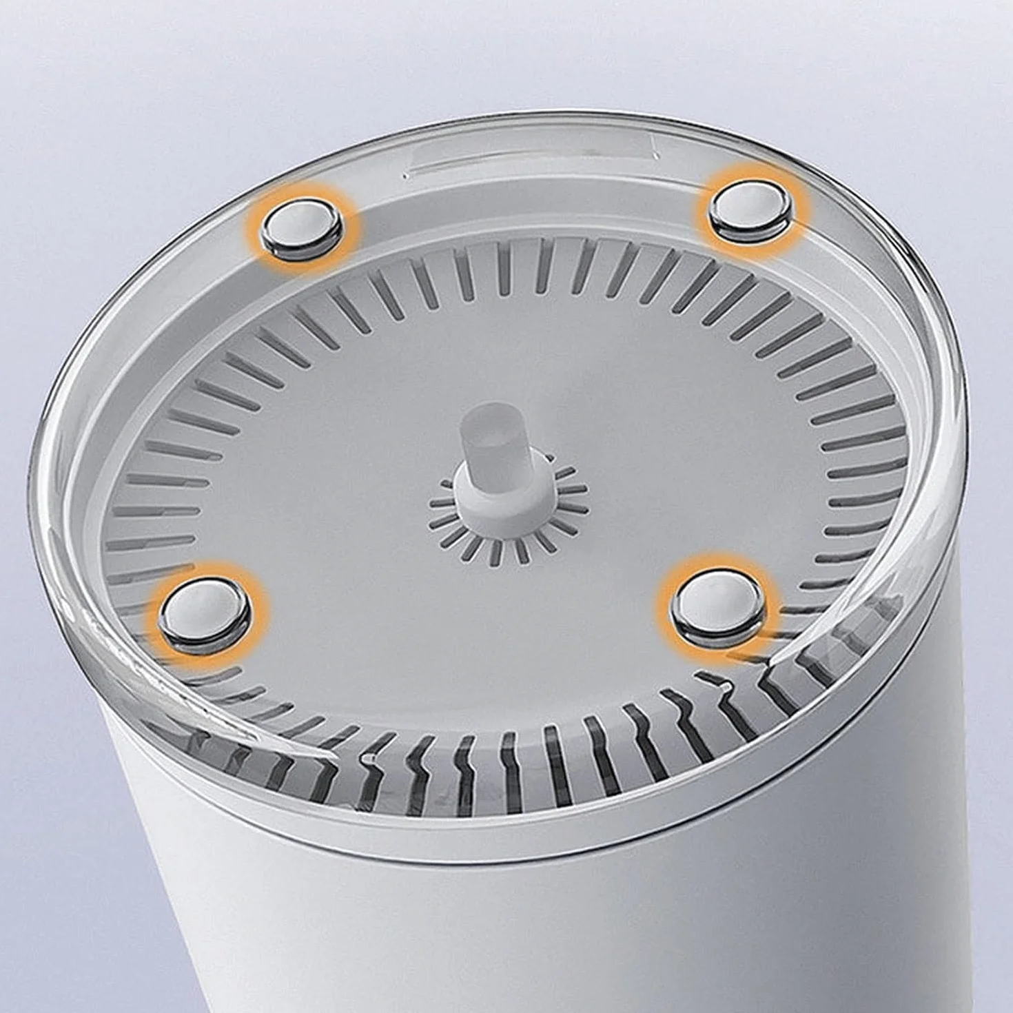 JOYBOS - Organizador de cuchillos redondo con ranura universal para cocina blanco