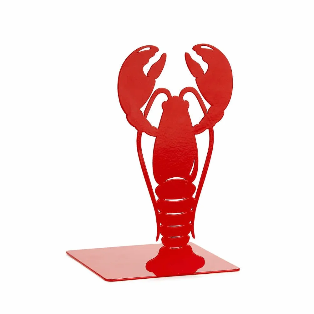 Balvi Sujetalibros Lobster Color Rojo Diseño Original con Forma de Bogavante Metal