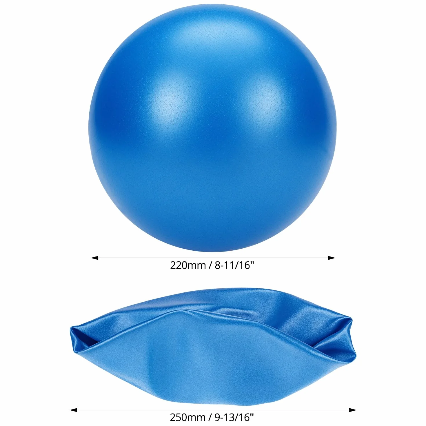 QWORK Pelota de Pilates 25cm Antiexplosión Antideslizante PVC Pilates Yoga Gimnasia