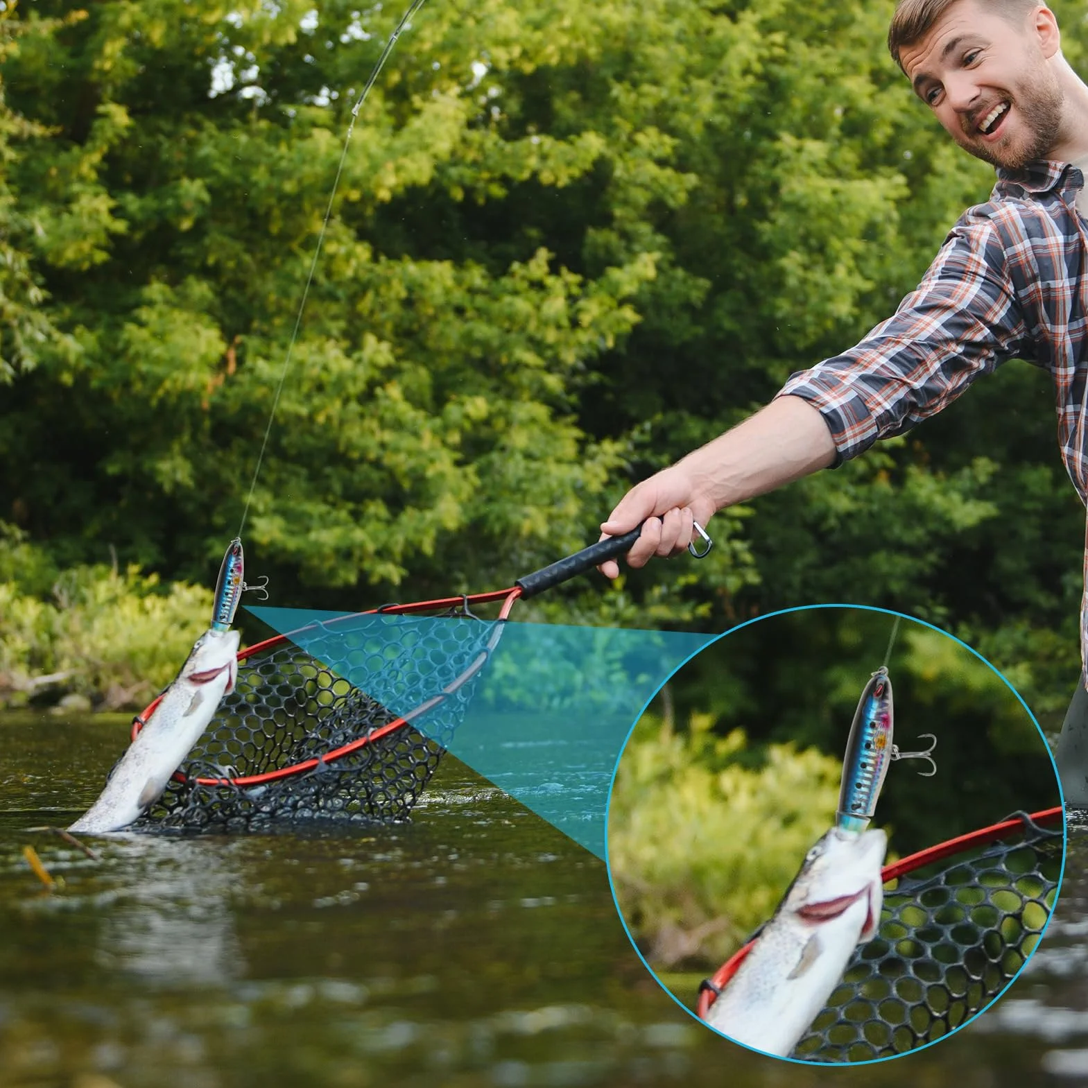 3 señuelos de pesca Topwater con anzuelos Pencil – Señuelos para bass, catfish, pike y perch – Señuelo flotante de agua salada o dulce con hélice de cola