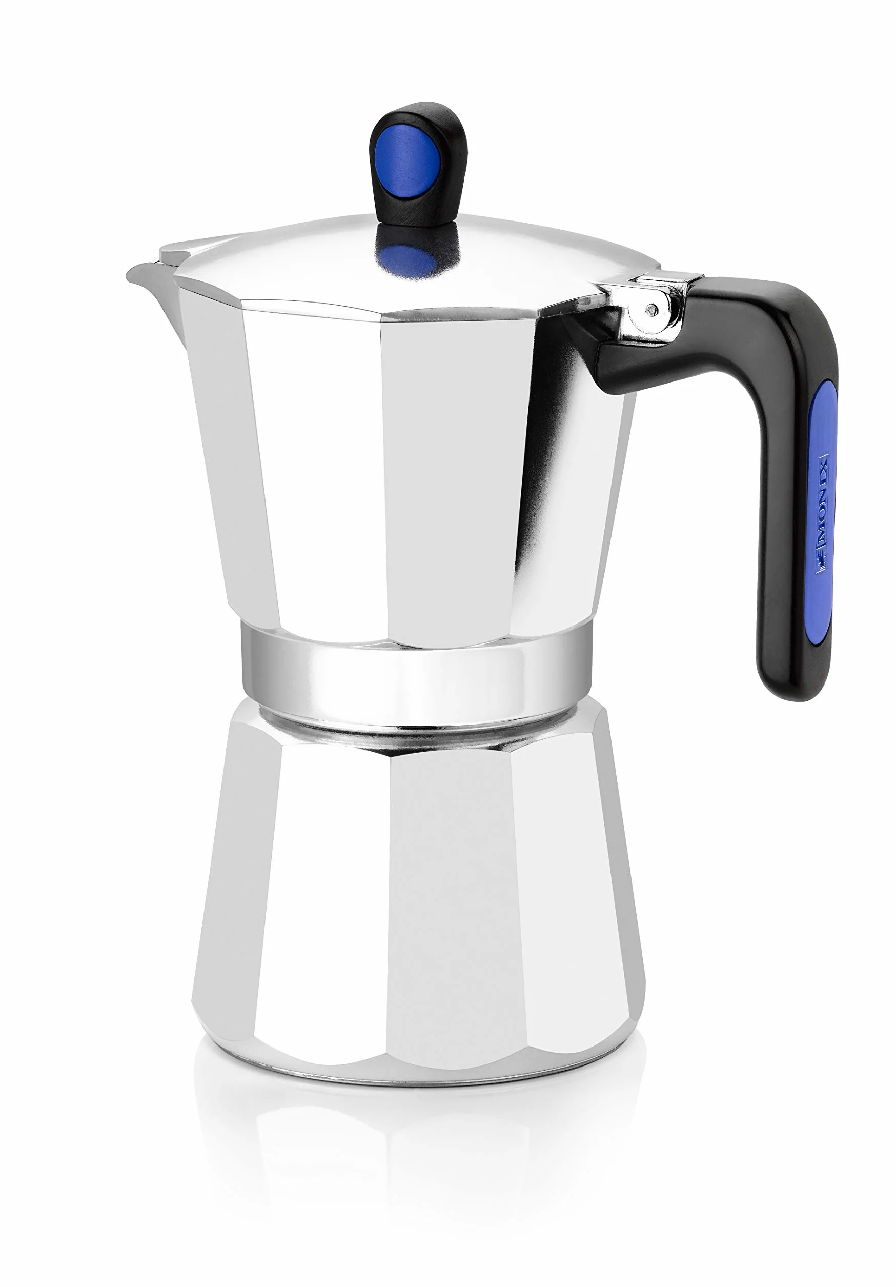 Monix Induction Express | Cafetera italiana de inducción, aluminio, color plata, 12 Tazas