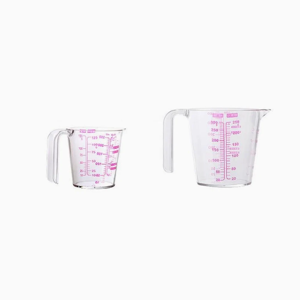 Herramientas para Hornear Tazas medidoras con Escala Tazas medidoras de plástico Ml Tazas medidoras de Pesca para Cocina Durable (Transparente)