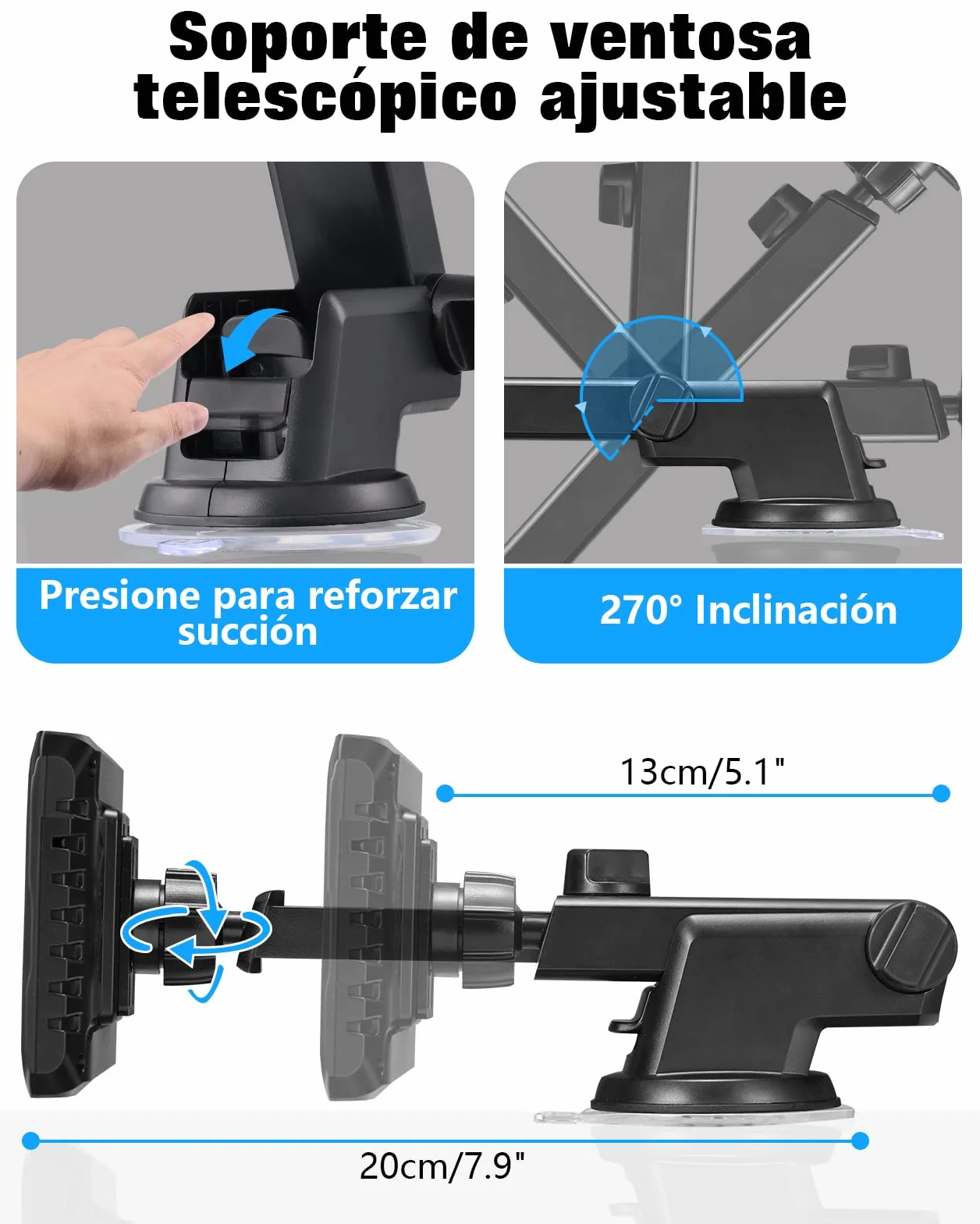 Zacro Cámara Bebé Asiento Trasero HD 1080P - Espejo Retrovisor Bebé Coche Pantalla 4.3'' - Monitores de Bebé para Coche con Función de Visión Nocturna, Ángulo de Visión Amplio