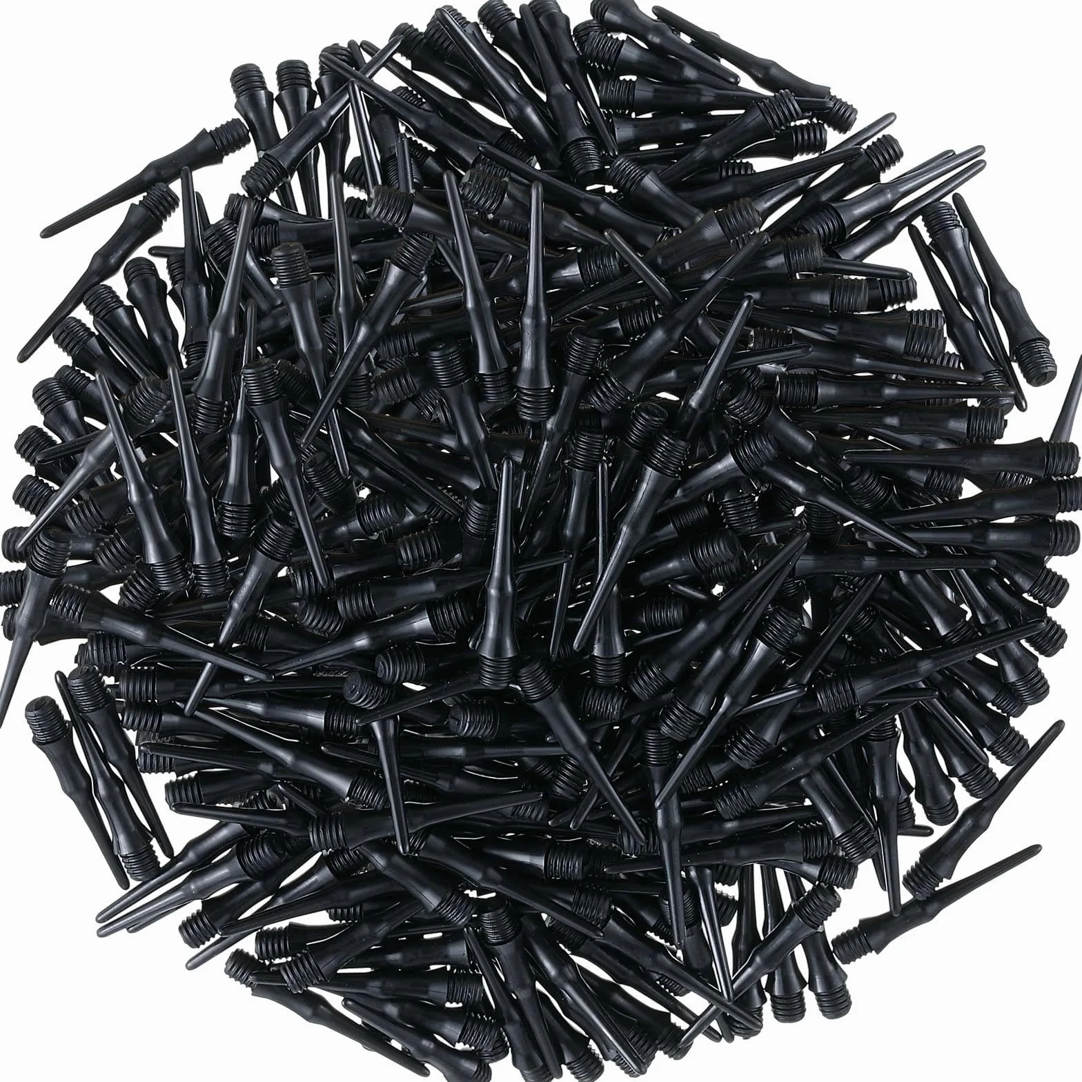 Puntas para Dardos de Plástico Rosca 2BA Negra - 200 Piezas Reemplazables para Dardos Blandos