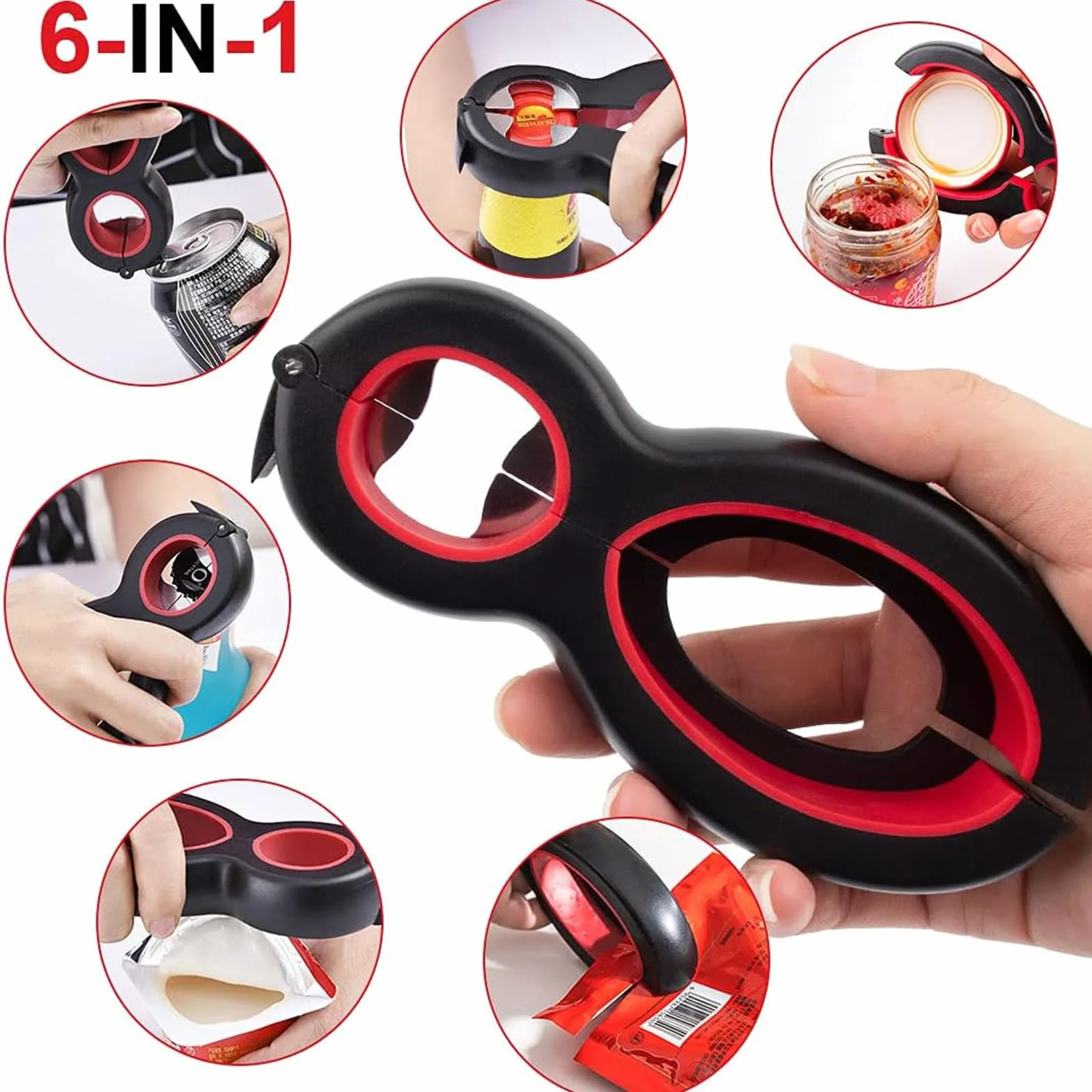 Abrelatas eléctrico de un solo toque, con borde liso, automático, apto para alimentos y funciona con pilas, regalo de cocina para artritis y personas mayores