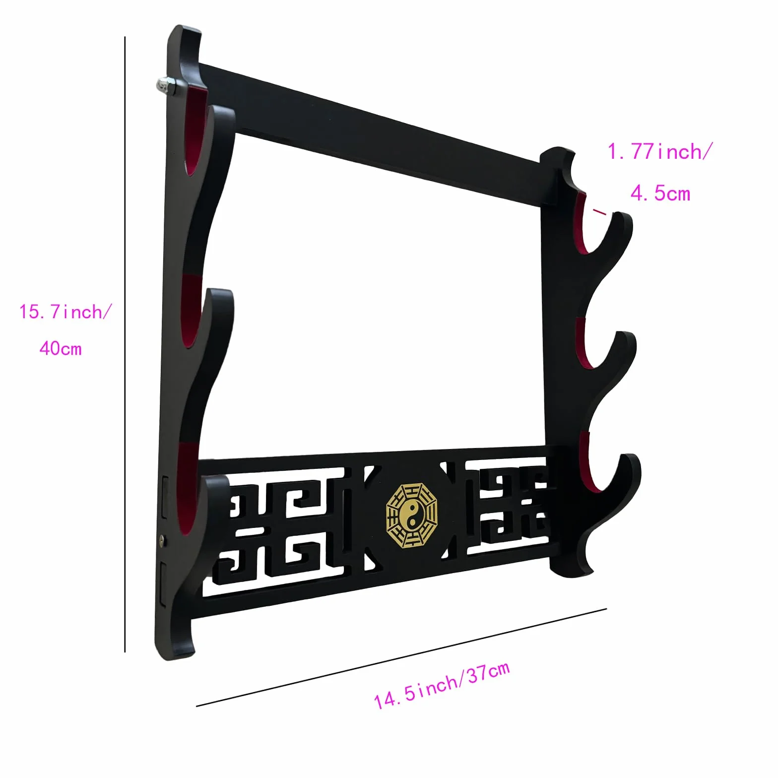 Sword Mount Wall Sword Holder Display Stand for Katana Wakizashi Samurai Swords 3 Tier