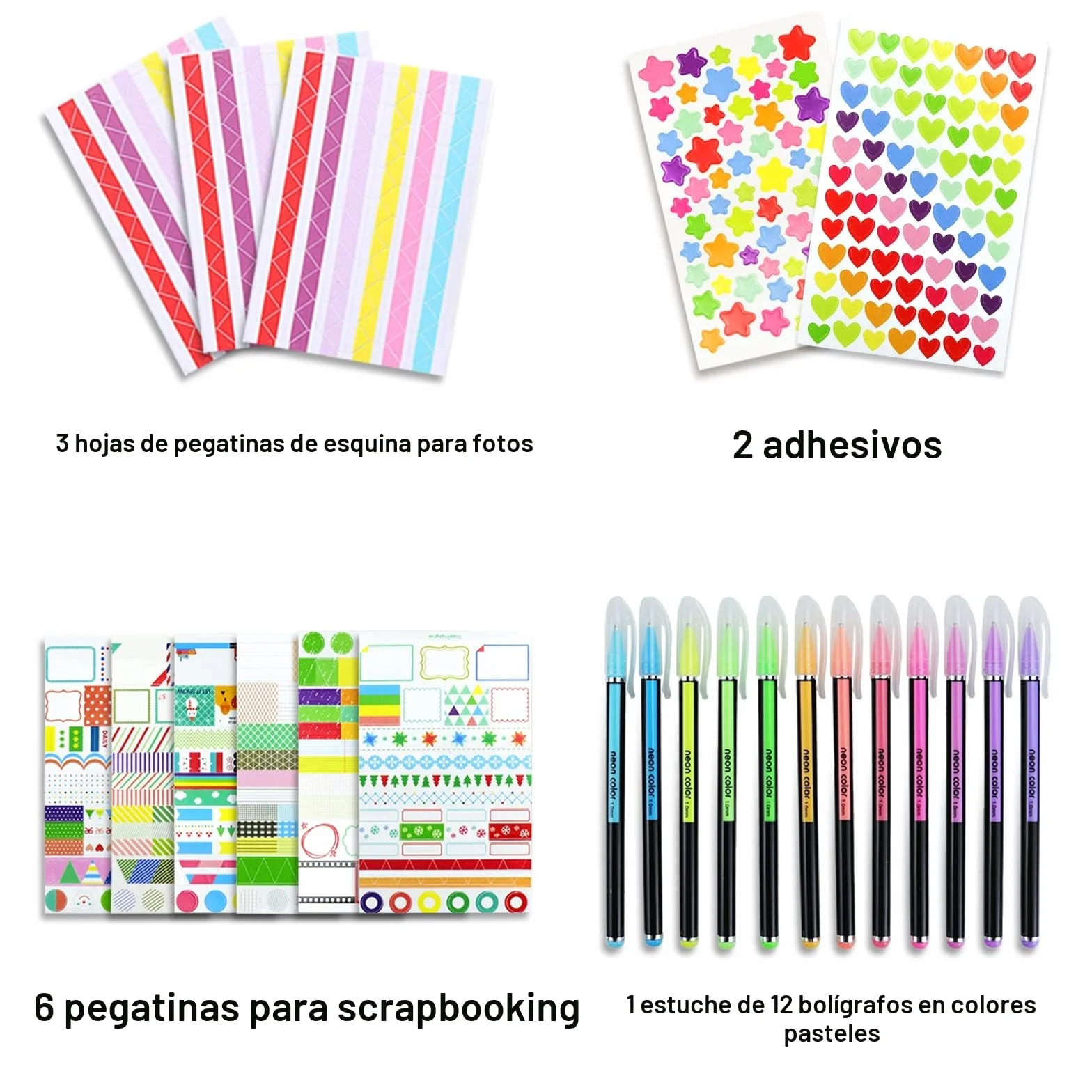 Vienrose Álbum de Fotos Scrapbook 10x15 cm Álbum de Recortes para Pegar y Escribir 80 Negra Páginas Espiral DIY Regalos de Boda Aniversario Bebé Cumpleanos Familiares Navidad, 28,5x21cm, Negro