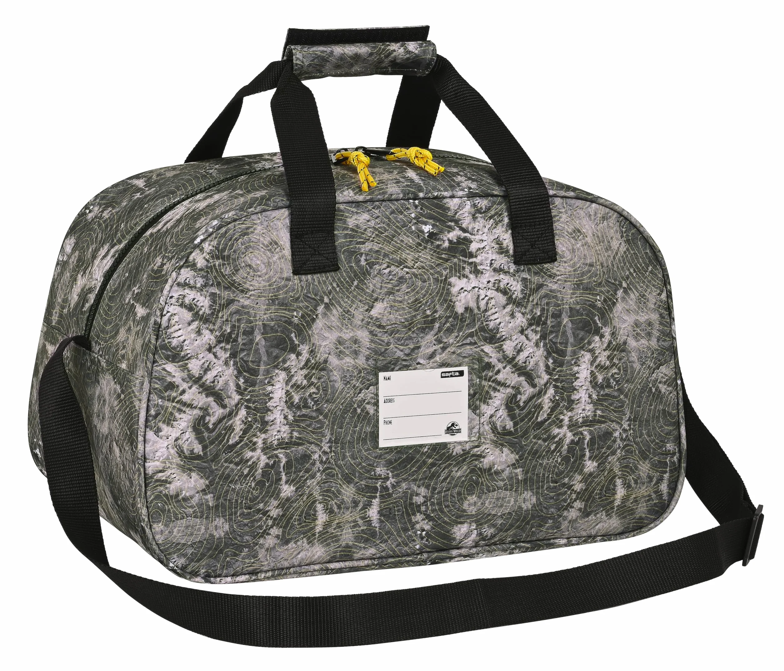 Safta JURASSIC WORLD WARNING Bolsa de Deporte Mochila 40x23x24 cm Gris