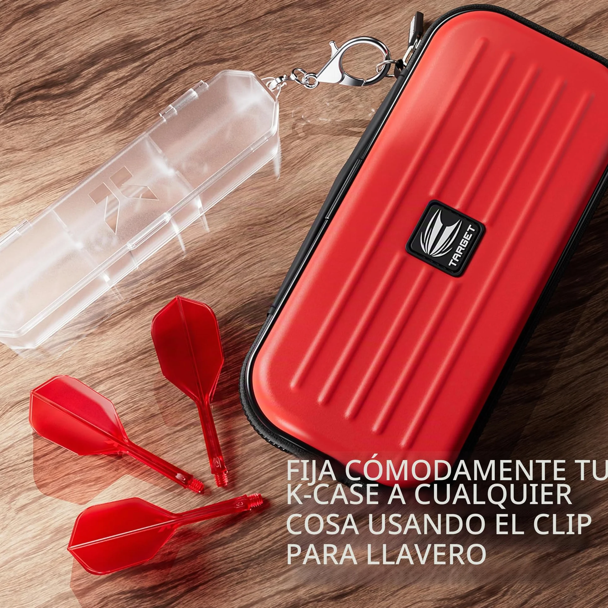 Target Darts K Flex Estuche para Plumas | Almacena Juego de 3 Plumas y Flechas Kflex | Soporte K-Flex, Estuche K para Accesorios de Dardos, Duro Con Llavero