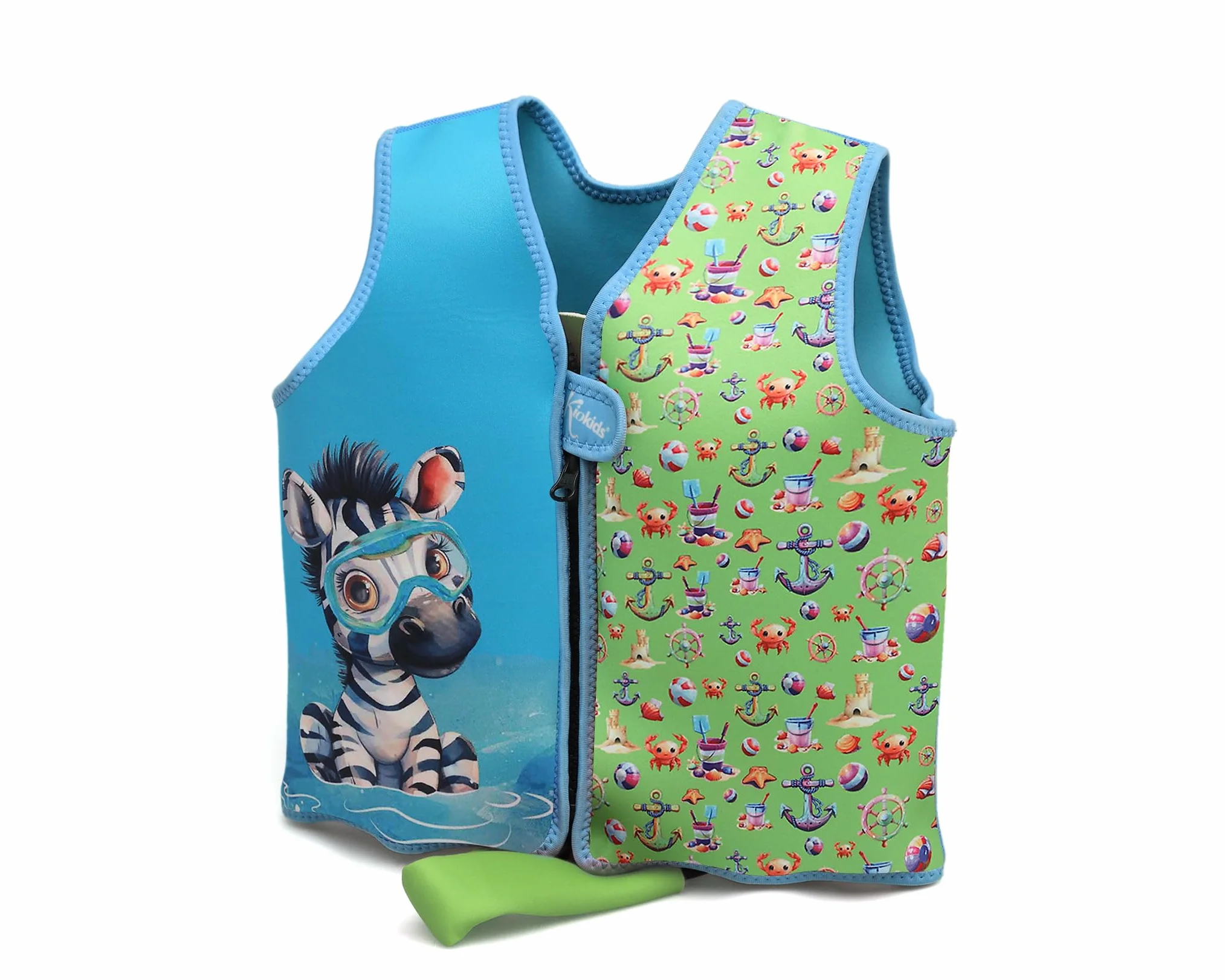 Kiokids Chaleco Neopreno De Flotación Animales Verde