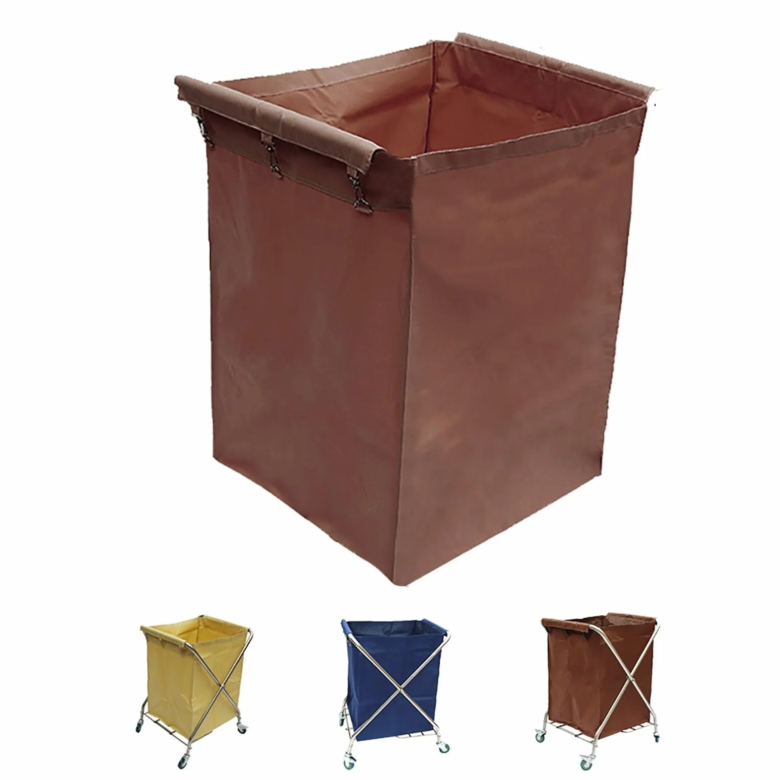 Forro impermeable extraíble para cesta de lavandería, organizador de carrito de almacenamiento plegable para cesta y carrito