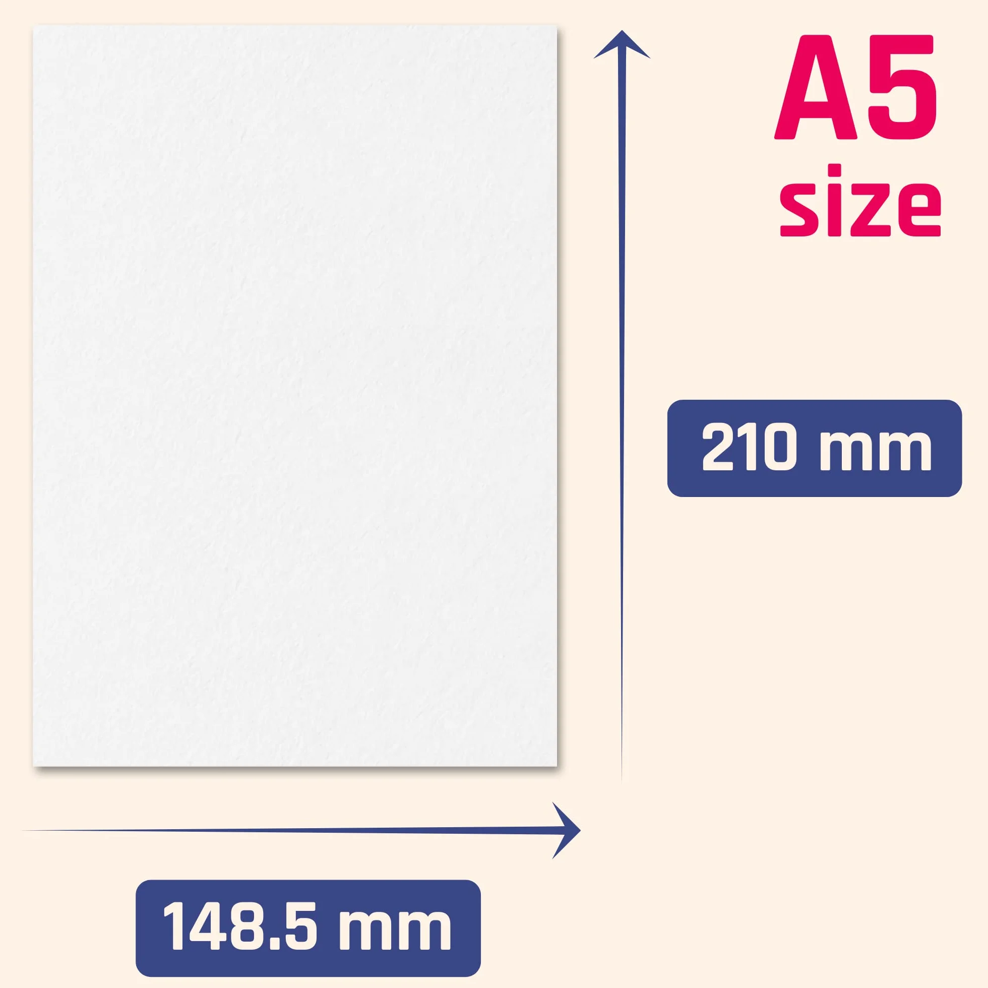 50 hojas, A5 300 g/m² Cartulinas Blancas Carton Colores - Blanco