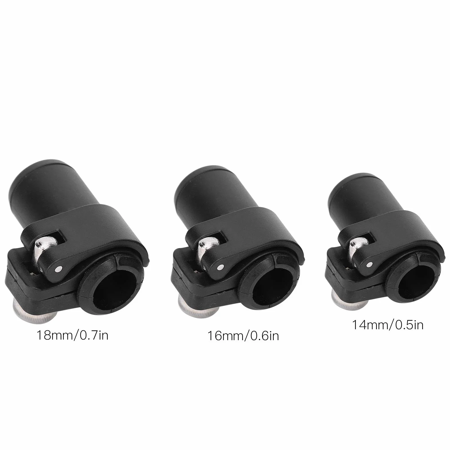 Yosoo Health Gear Candado de Bastón de Escalada 3 Piezas 14 16 18 mm Goma Clip Ajustable para Bastón de Trekking