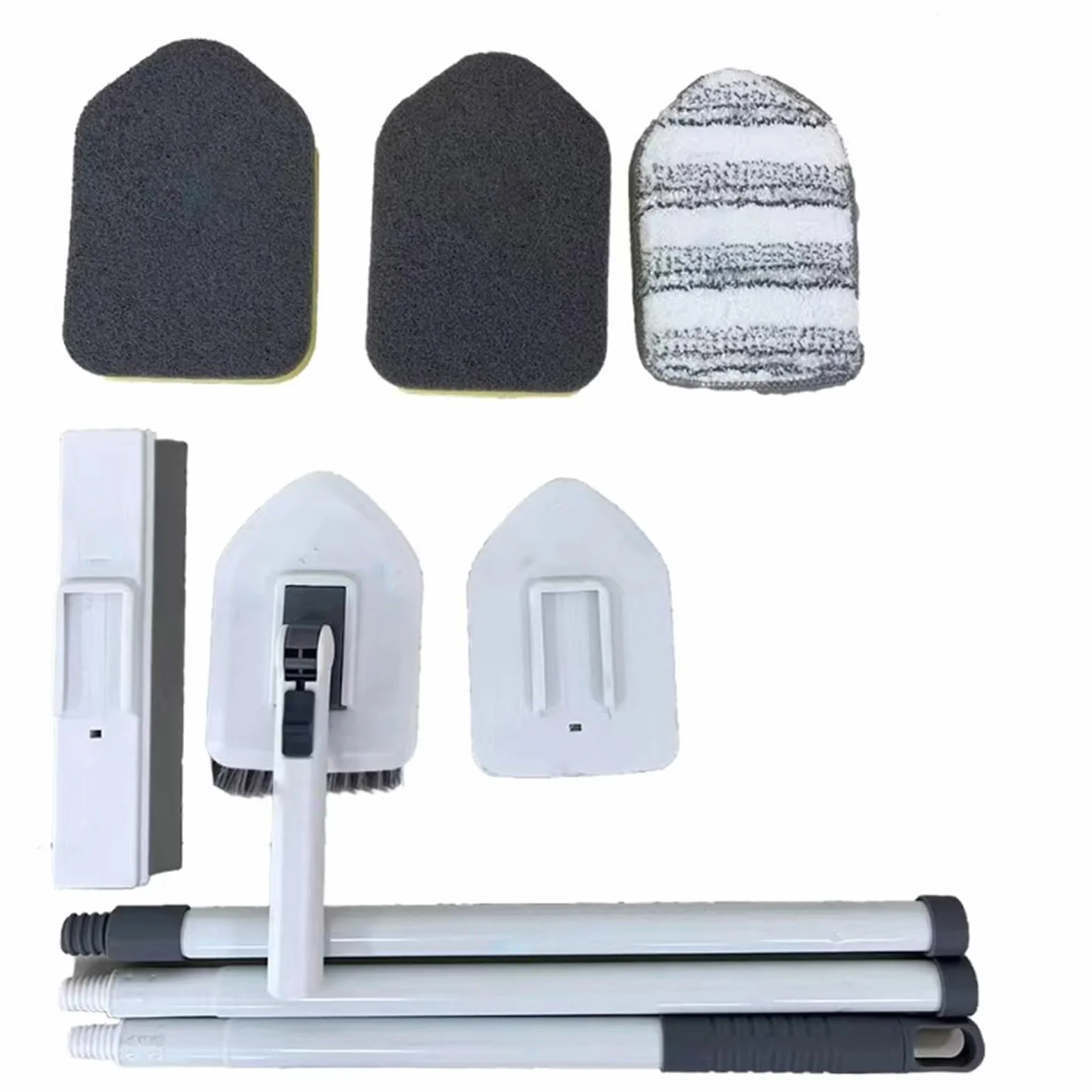 Herramienta de limpieza triangular para suelos de azulejos, cepillo multisuperficie y limpiaparabrisas para baño y ducha, herramienta de limpieza eficiente para un brillo sin rayas