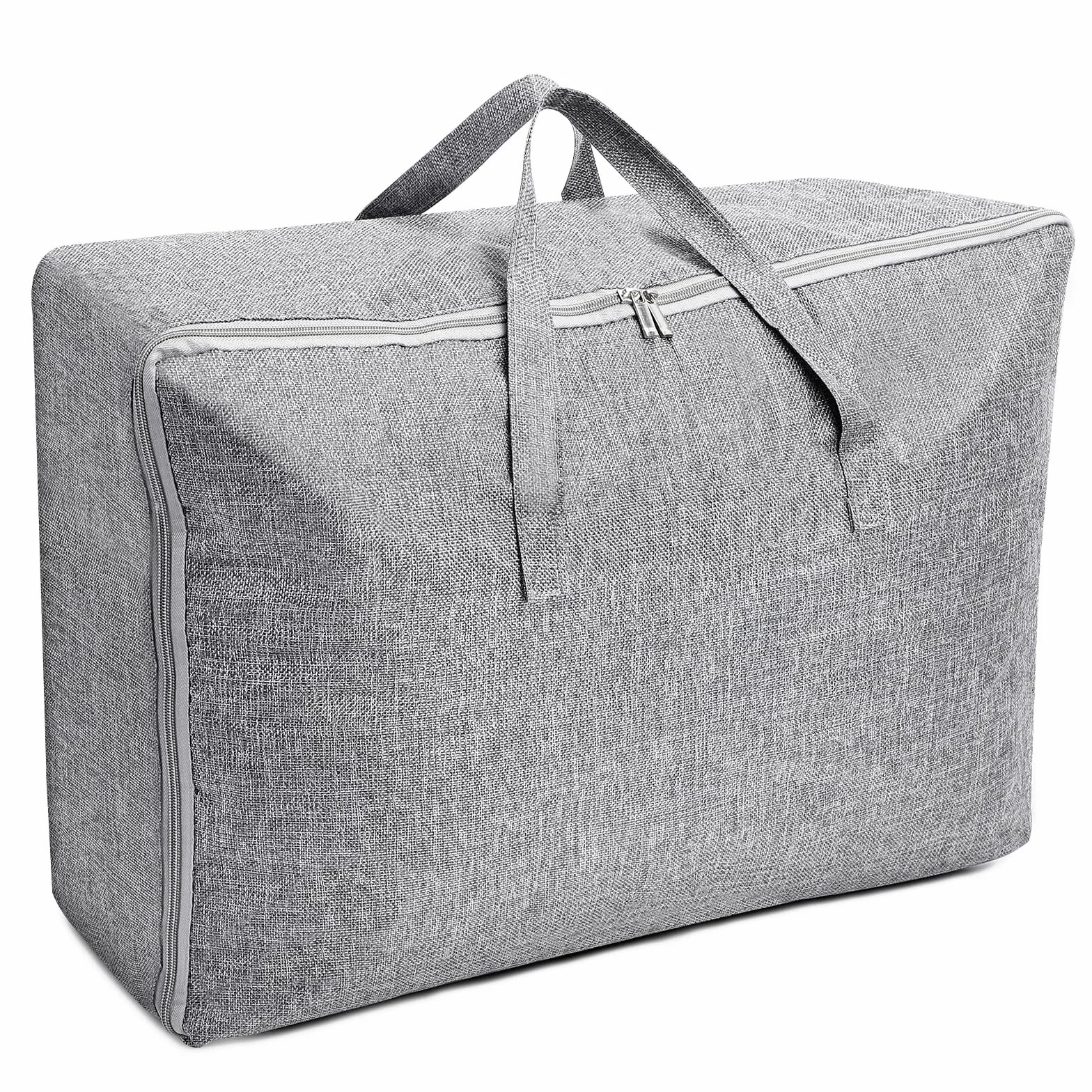 AiQInu Bolsa Almacenaje Ropa Grande 105L, Plegables Bajo Cama Bolsas para Guardar Ropa con Manillar, Impermeable Bolsa de Almacenamiento Ropa de Temporada, Edredones, Mantas, Moverse o Viajar