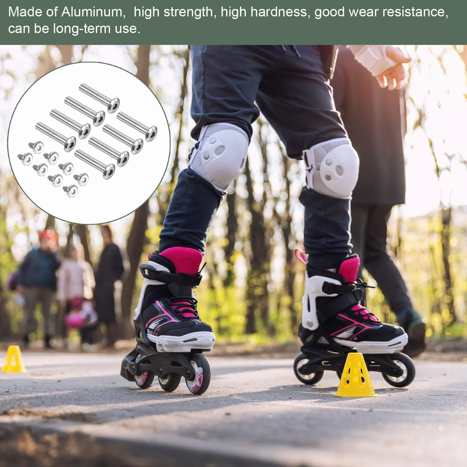 YOKIVE 8 Piezas Tornillos Eje Patines Línea M5 x 0.8 Plateado