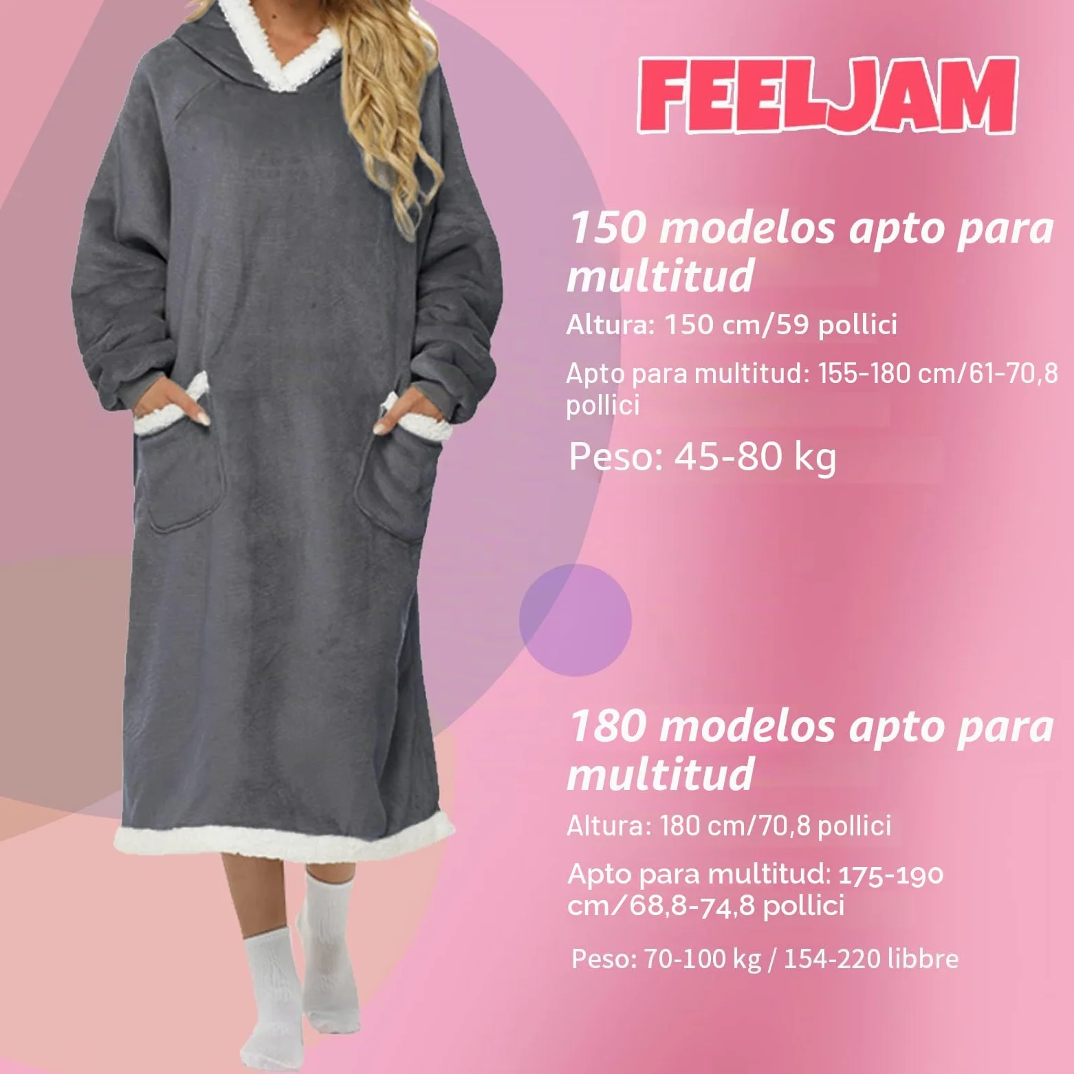 Manta con mangas y capucha para TV para adultos, manta suave y cálida con mangas