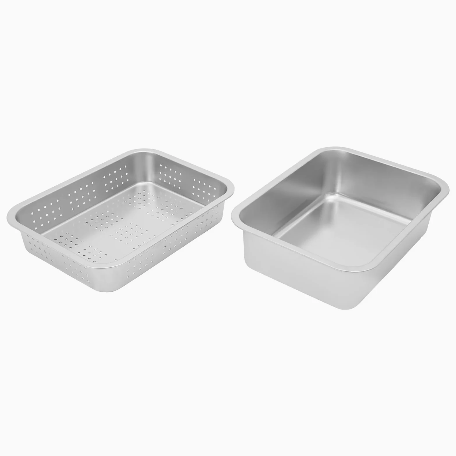 Juego de 2 tamices de cocina de acero inoxidable y cuenco, juego de cuencos para mezclar, colador microperforado, cesta versátil resistente al calor, temperatura 100 ℃, apto para lavavajillas