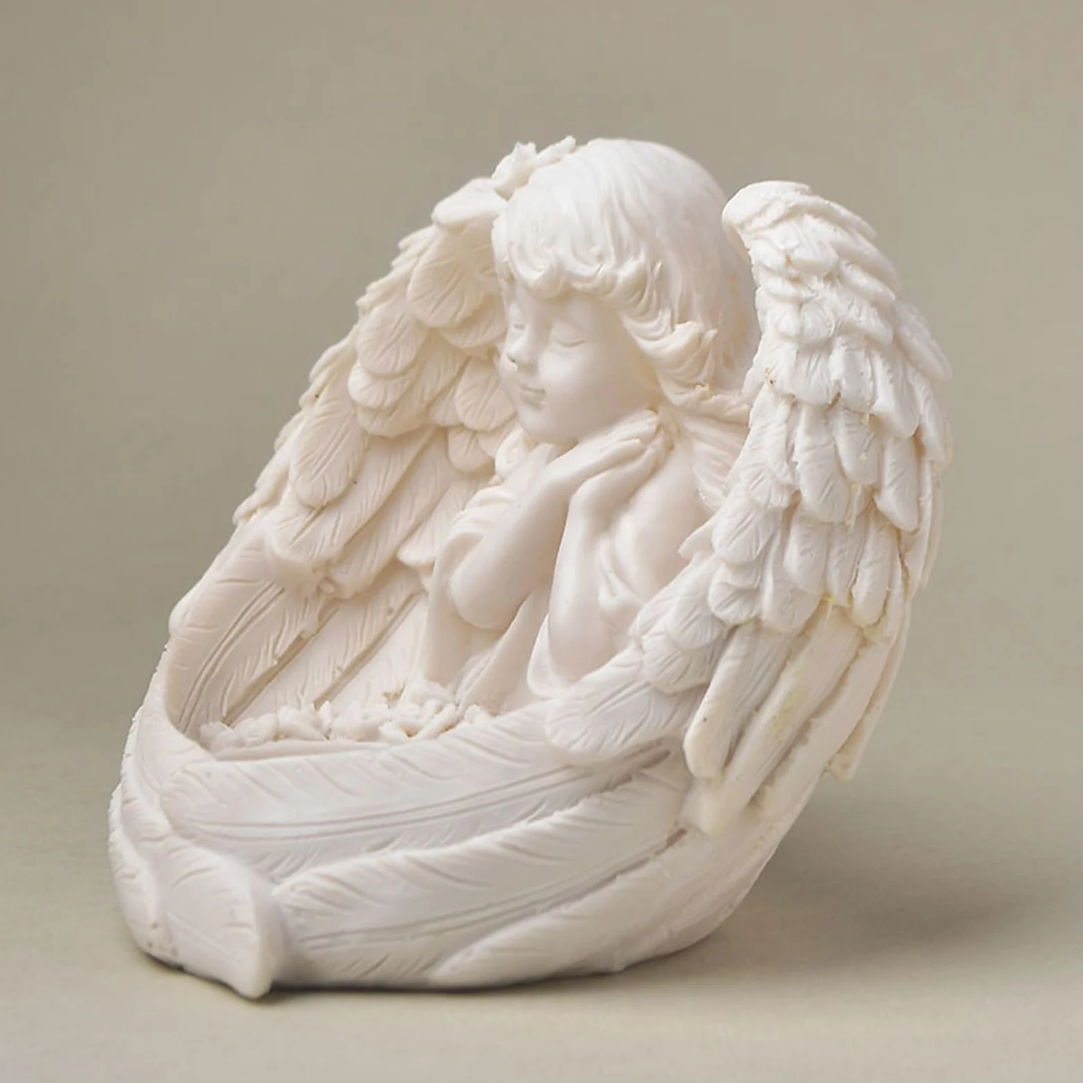 Moldes de silicona para niña, soporte para velas, decoración del hogar, moldes de silicona de yeso para base artística