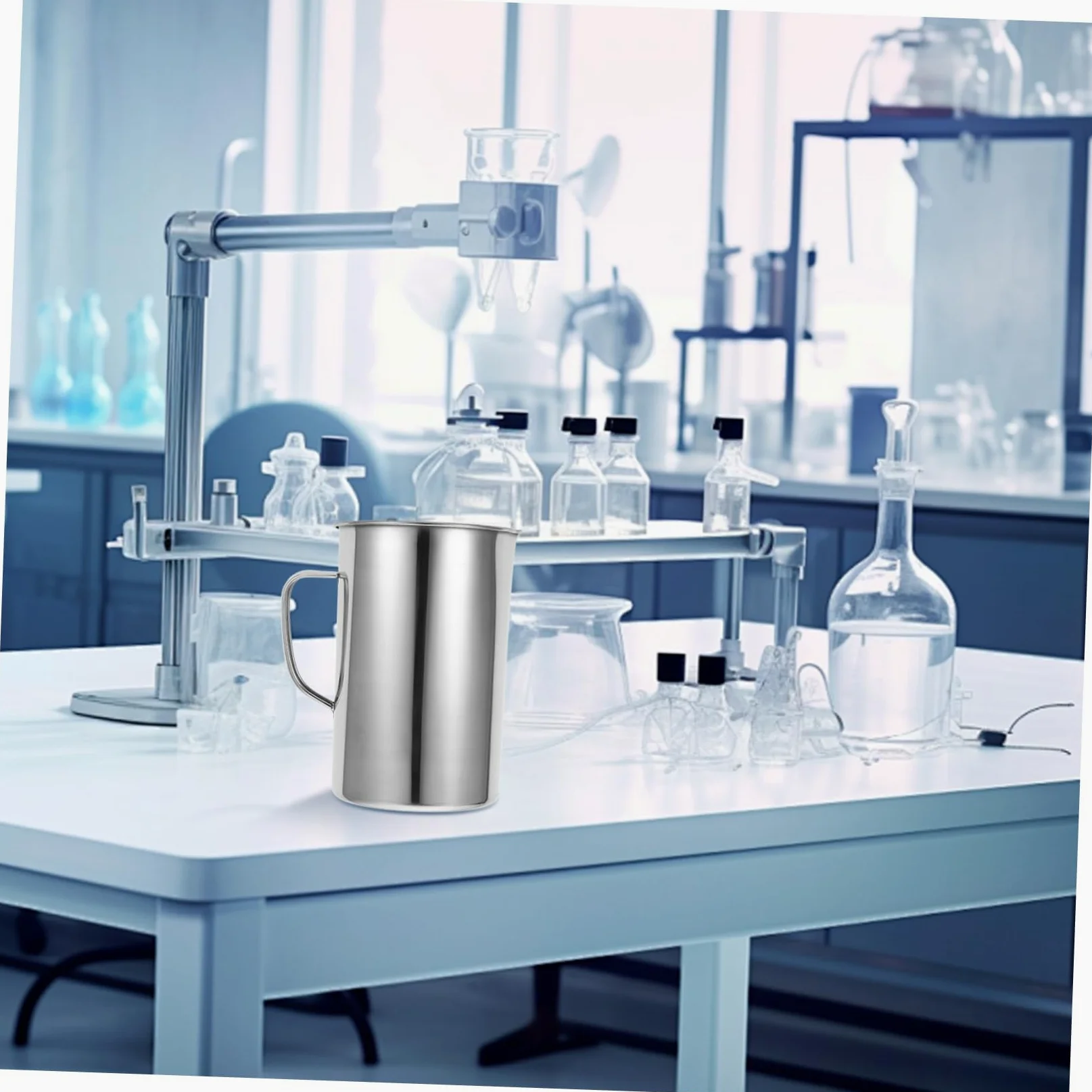 Homoyoyo Taza Medidora Asa Taza Graduada para Cocina y Laboratorio para Espumar Leche y Hornear