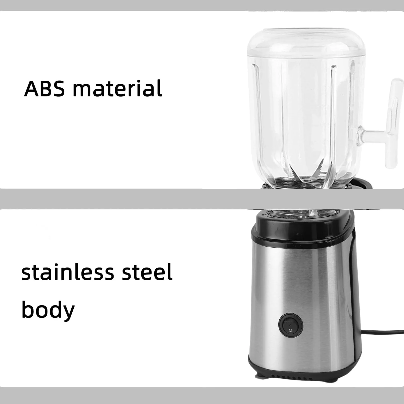 BRRNOO Licuadora de Mostrador Multifuncional de 1800W, Diseño 4 en 1 con