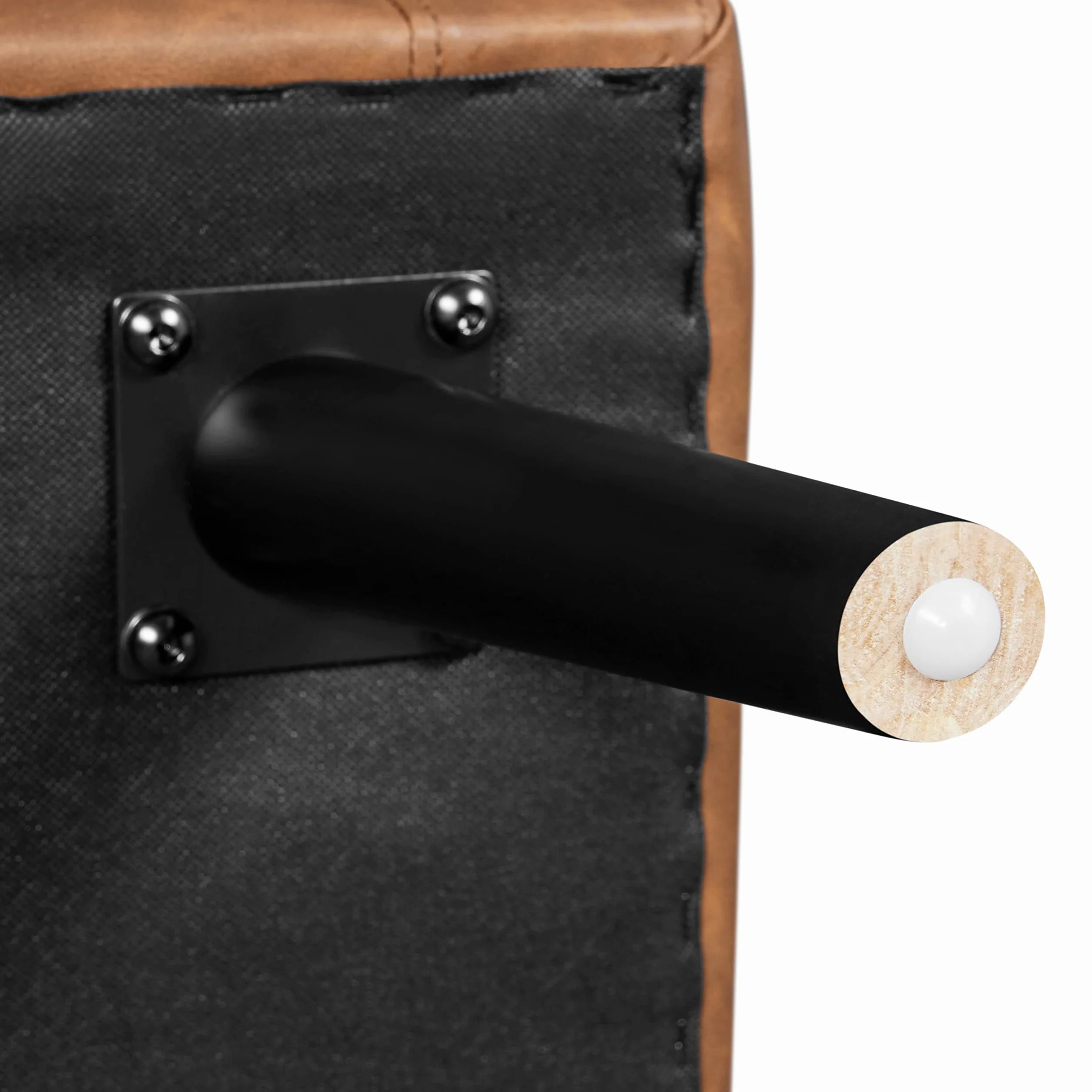 Yaheetech Butaca de Salón Sillón Lectura Tapizada en PU con Respaldo Alto y Patas de Madera de Caucho Sillón Relax Moderno para Salón Dormitorio o Balcón Carga 136 kg Marrón