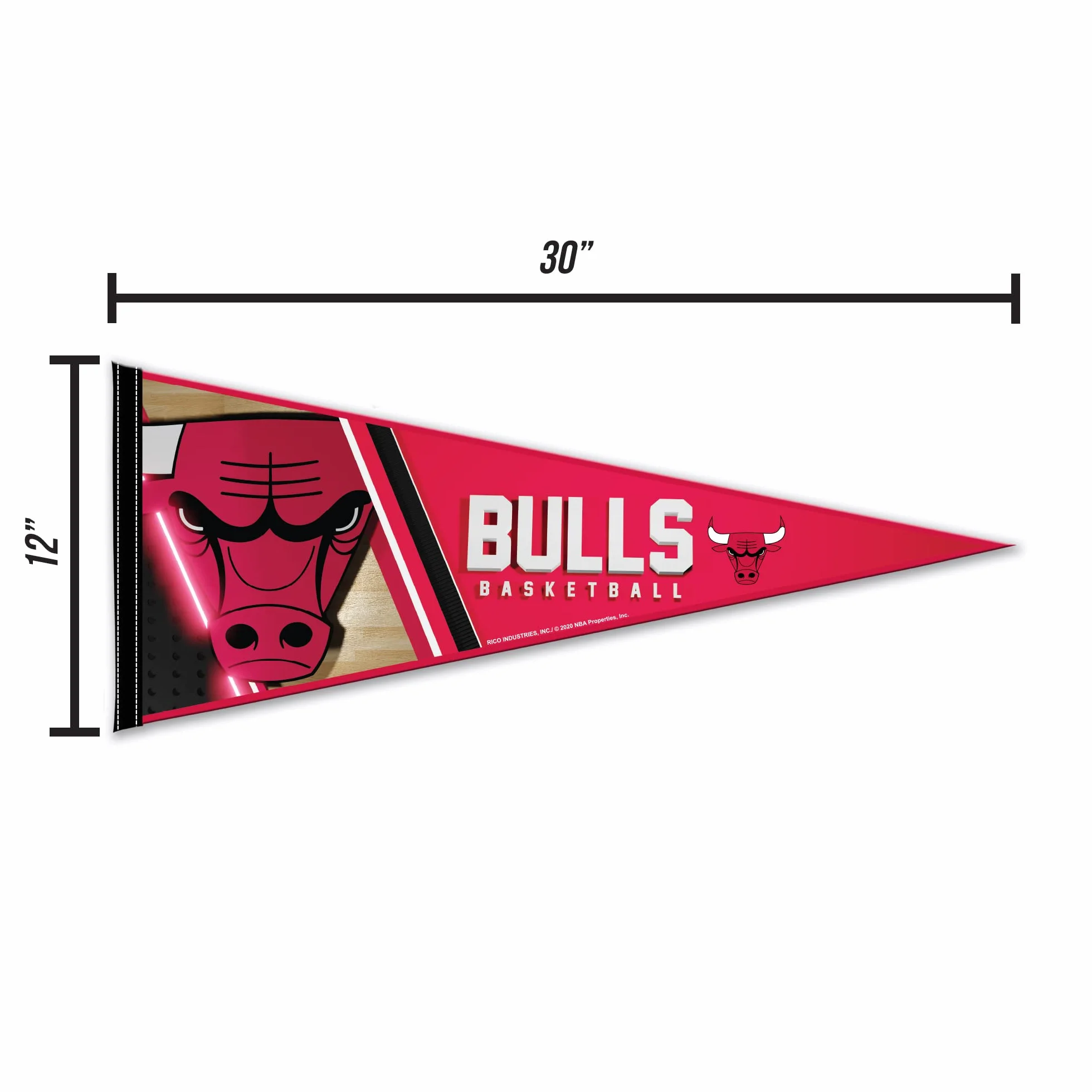 NBA Chicago Bulls Banderín de fieltro suave 30,5 x 76,2 cm