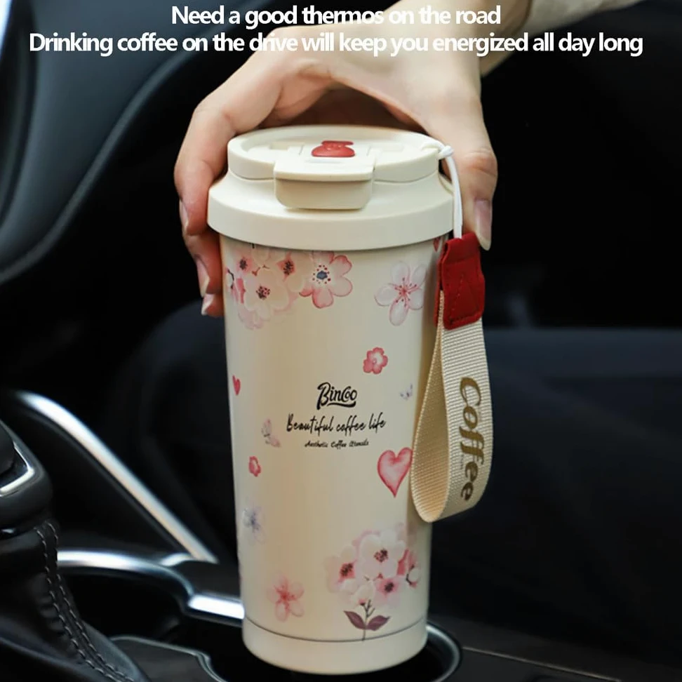 Taza de café totalmente automática, termo eléctrico recargable, modelo Stanley, vaso de acero inoxidable con agitación de un solo toque, 8 horas de larga duración, conservación del calor,
