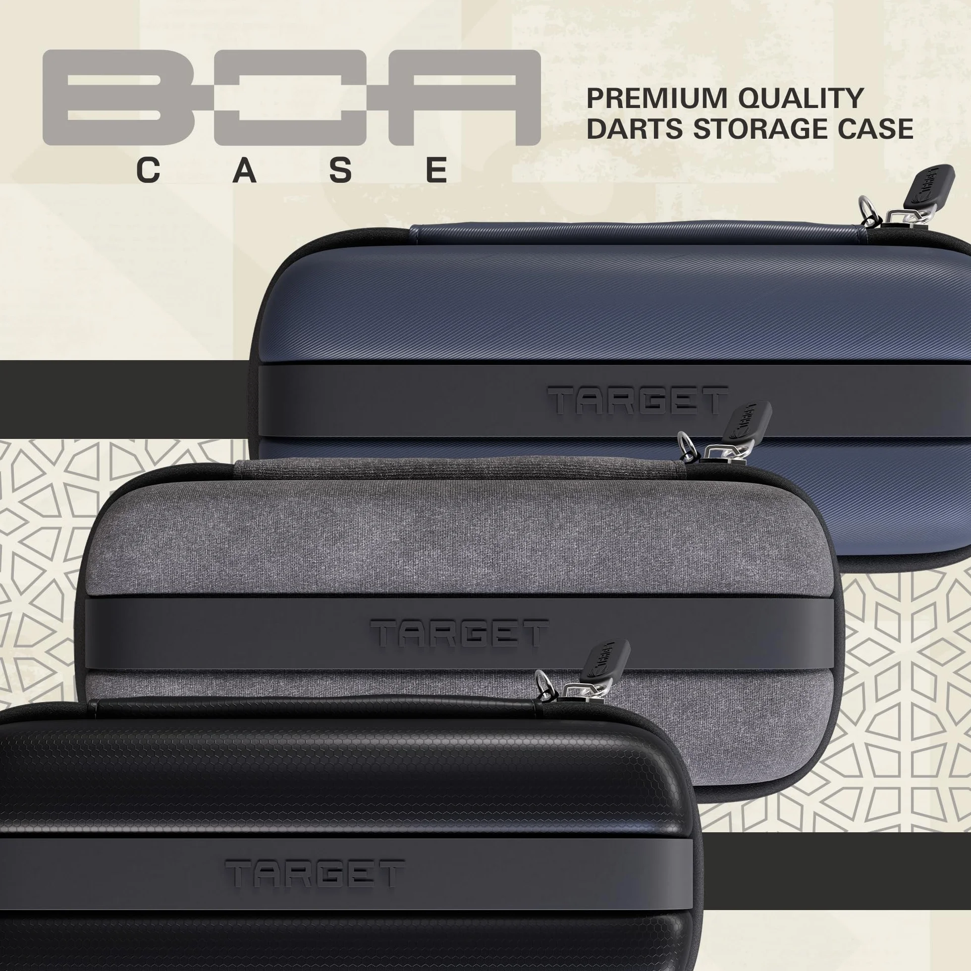 Target Darts Boa Estuche para Dardos, Talla Única – Negro | Cartera para Dardos, para Guardar Varillas, Puntas Suizas, 6 Dardos Completamente Montados, Accesorios Adicionales