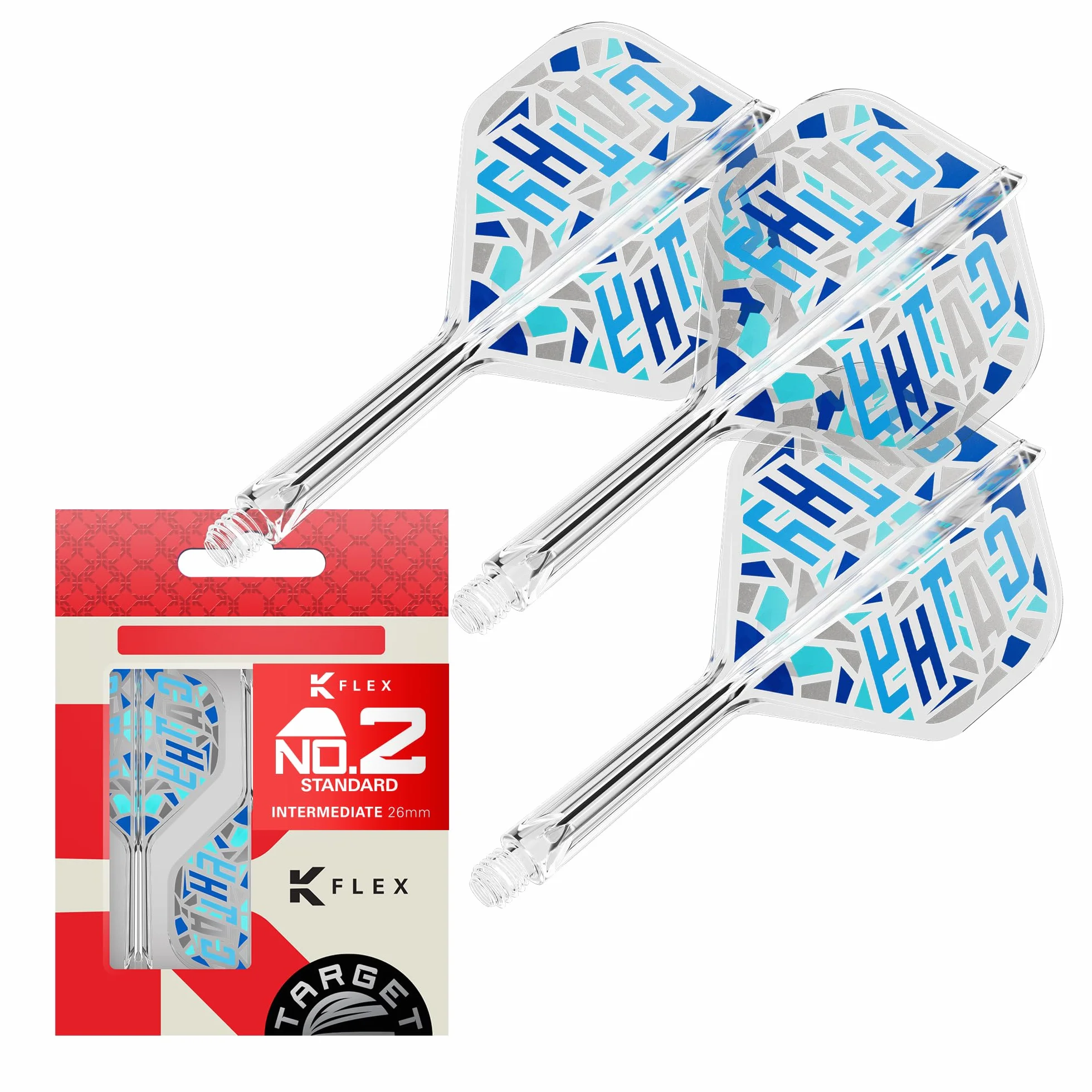 K-Flex Dardos Vuelos y Ejes Sistema Pack 3 All In One, Corto/Intermedio/Medio
