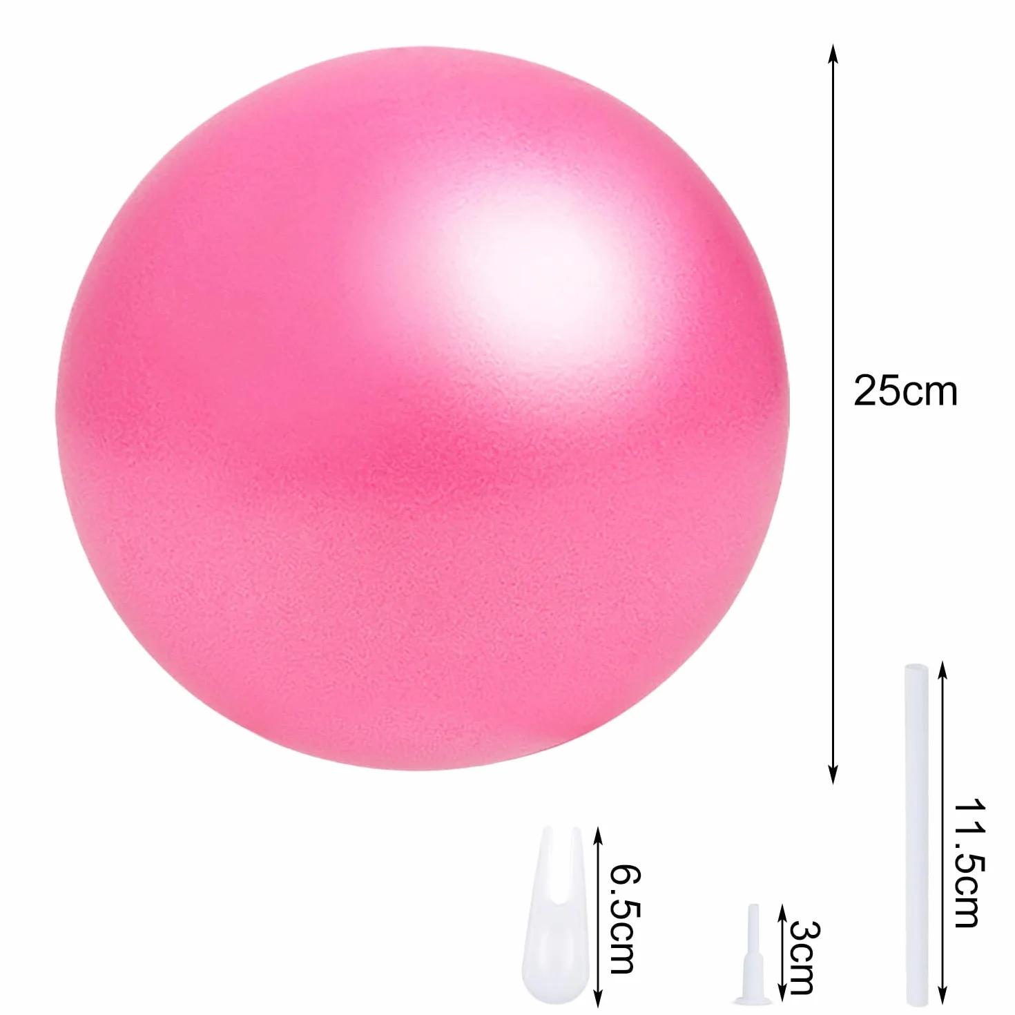 Pelota de Yoga 25 cm Mini Pelota de Pilates Ejercicio Pequeña para Abdominales Hombros Entrenamiento Equilibrio
