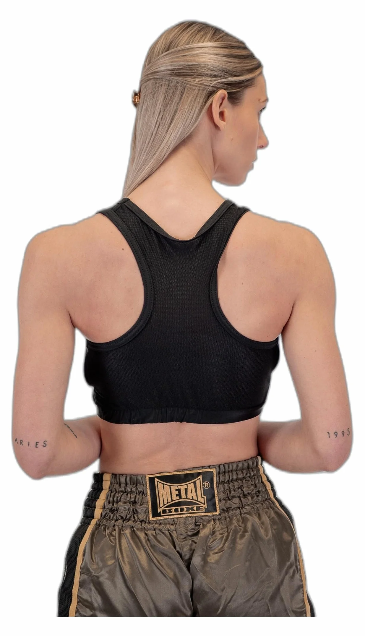 Metal Boxe Brassiere con Carcasas para el Pecho Mujer