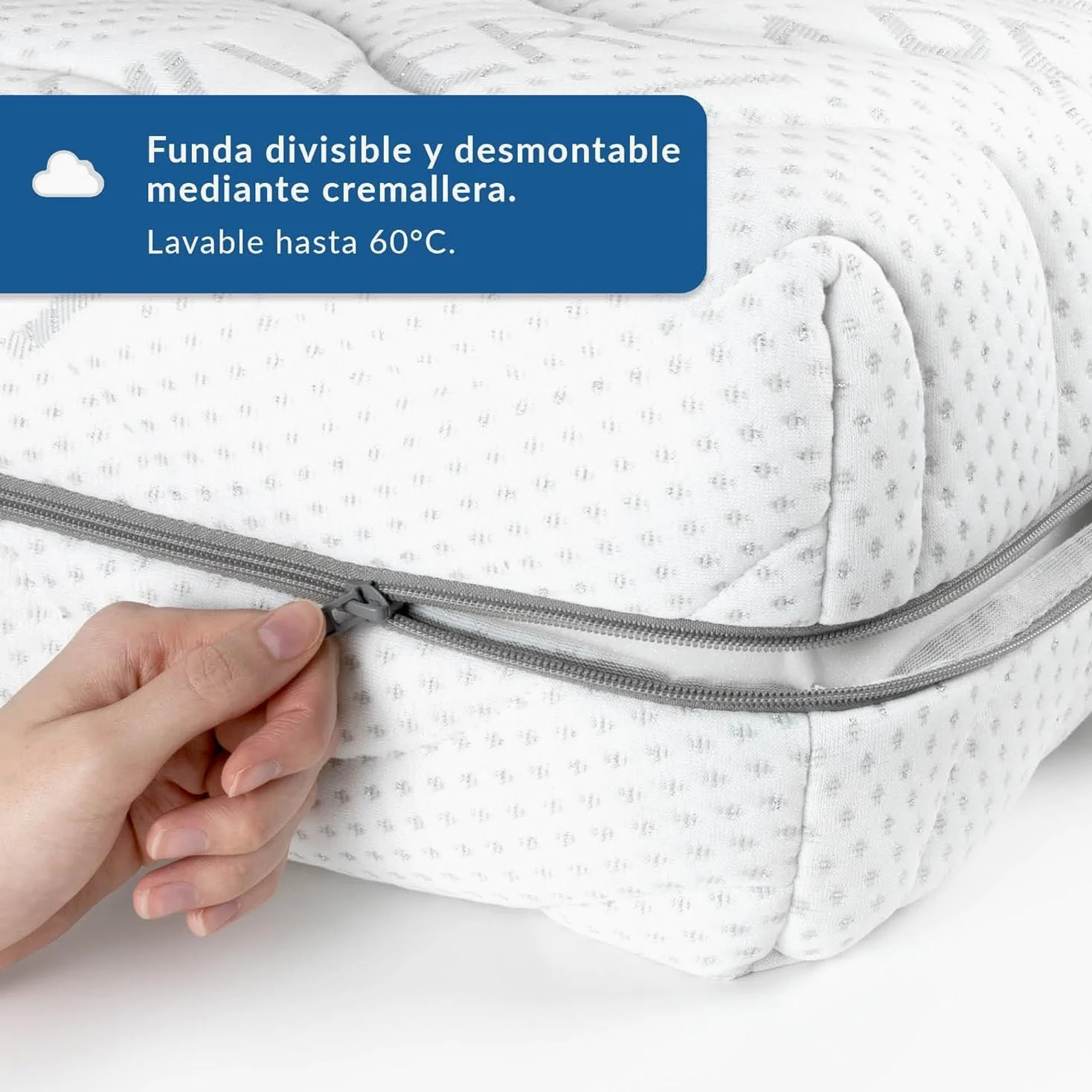 BMM Colchón 90x200 cm Comfort 19, Nivel de firmeza H4 Extra Firme, colchón de Espuma de Alta Densidad, colchón ergonómico de 7 Zonas, Altura 19 cm. | Colchón de espuma fría premium con funda KSCell®, SilverCare y banda climática para una comodidad fresca