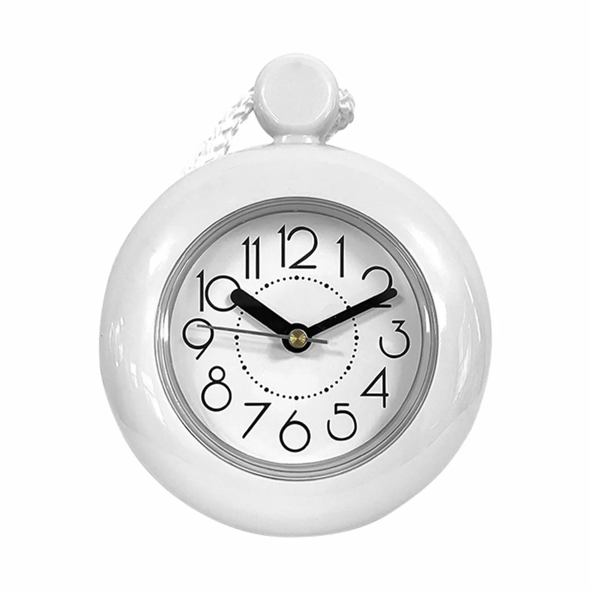POFET Reloj de baño Reloj de Ducha a Prueba de Agua con Toalla Colgando Relojes a Prueba de Agua para baño Relojes de Cocina con Temporizador (Blanco)