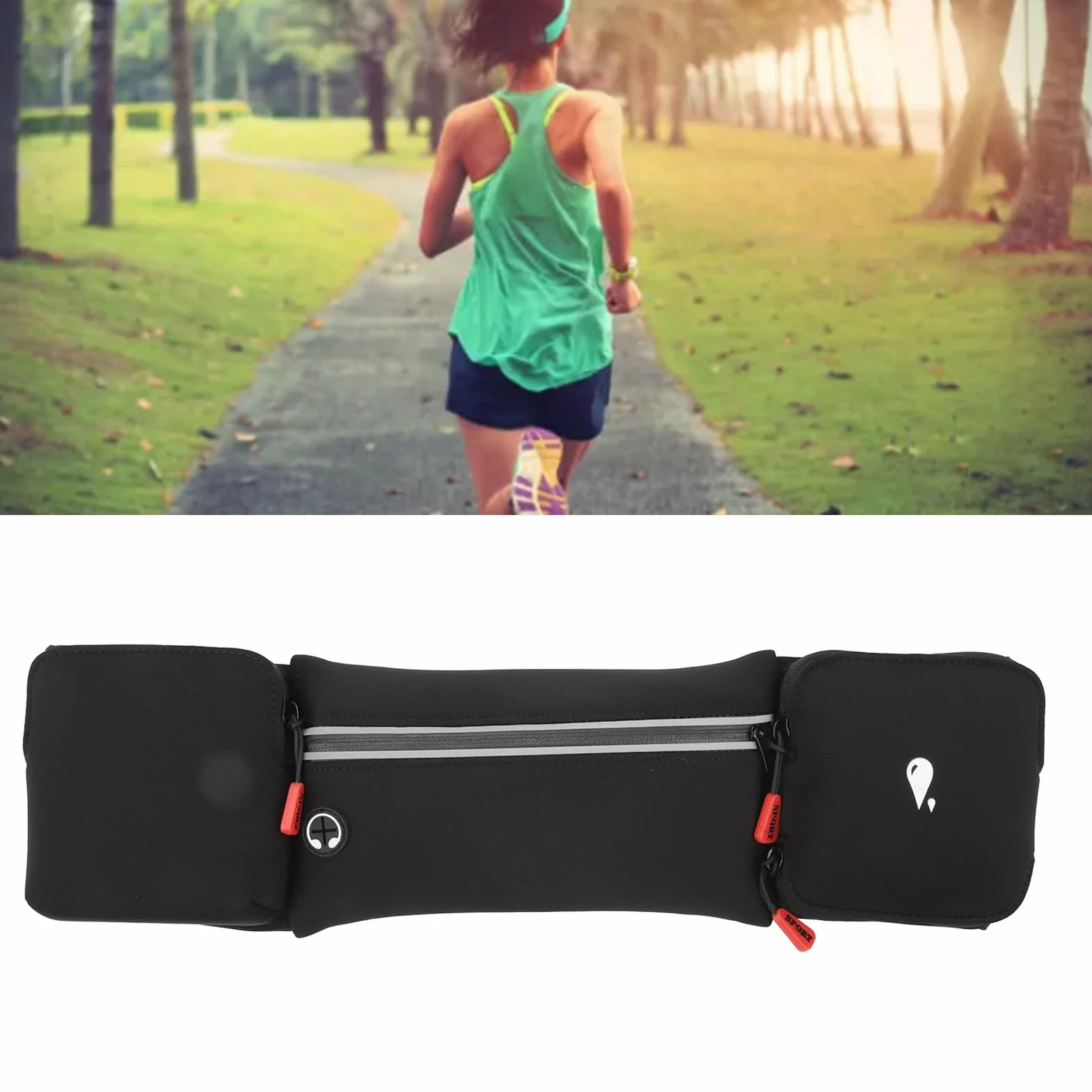 Cinturón de hidratación para Correr, Ligero y Transpirable con Soporte Ajustable para Botella, Manos Libres para Fitness, Running y Senderismo