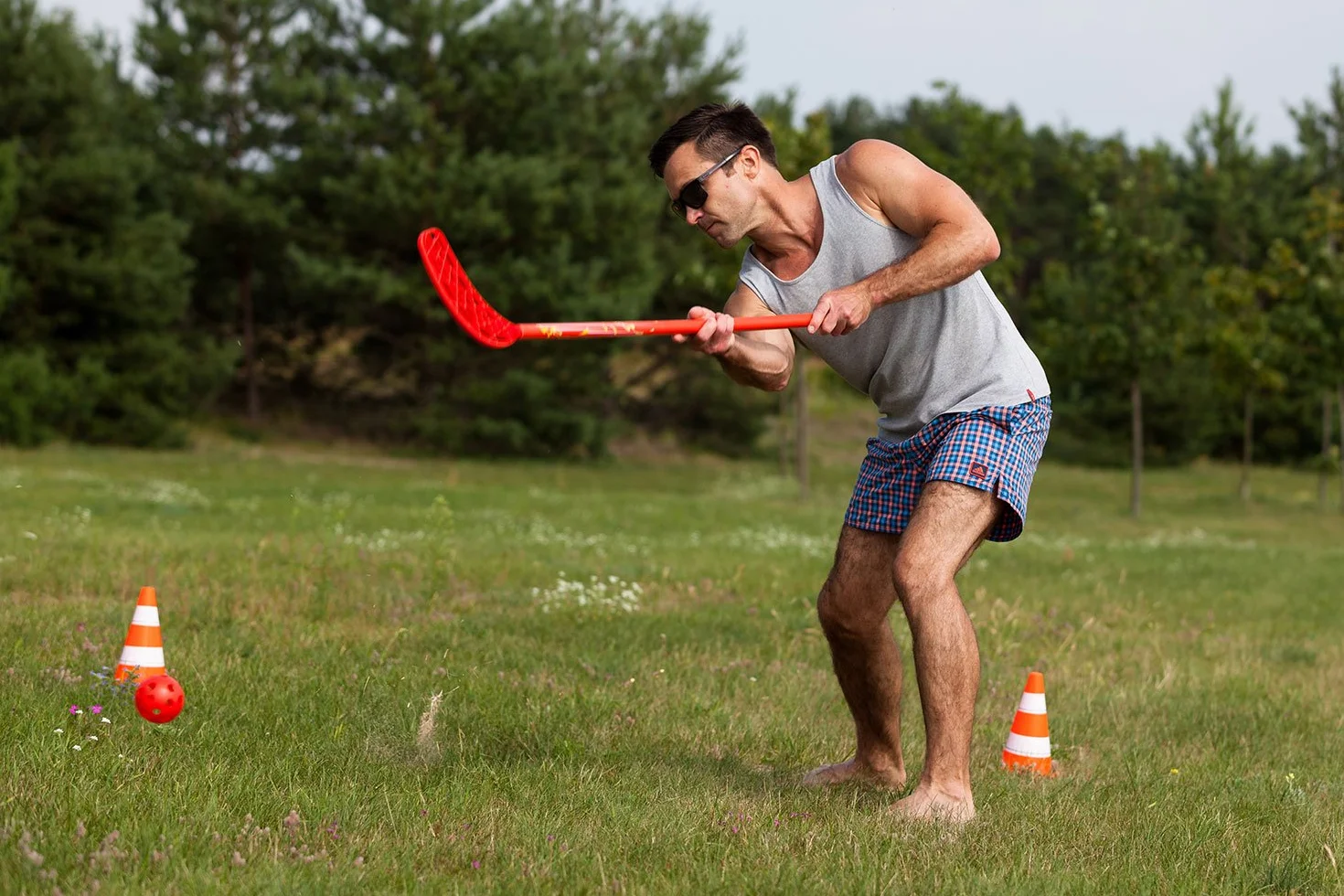 Schildkröt Juego de Hockey, 2 Palos y 2 Pelotas Ø 70 cm