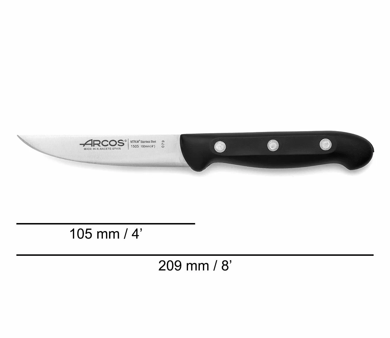 Arcos Juego de Cuchillos de Cocina 4 Piezas Acero Inoxidable Serie Maitre