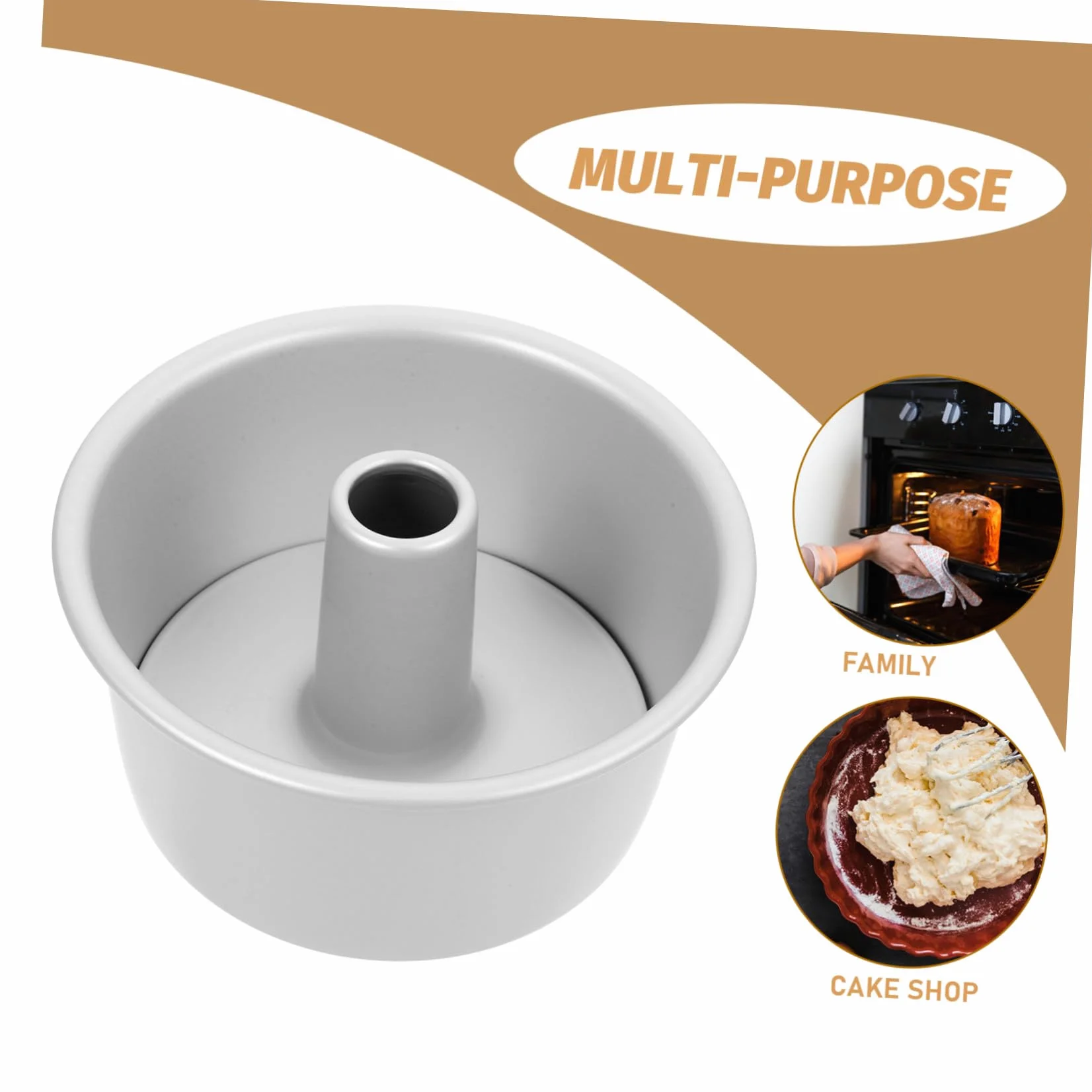 Molde Redondo para Pastel de Aluminio con Desmontable Antiadherente Distribución Uniforme de Calor para Hornear Tartas y Mousse